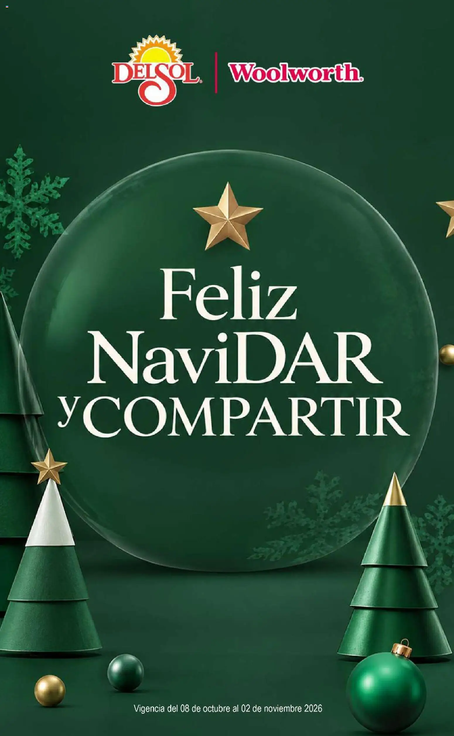 Vista previa las ofertas de la tienda Del Sol y Woolworth - Del Sol y Woolworth - Feliz NaviDar y Compartir desde el 08/10/2026 