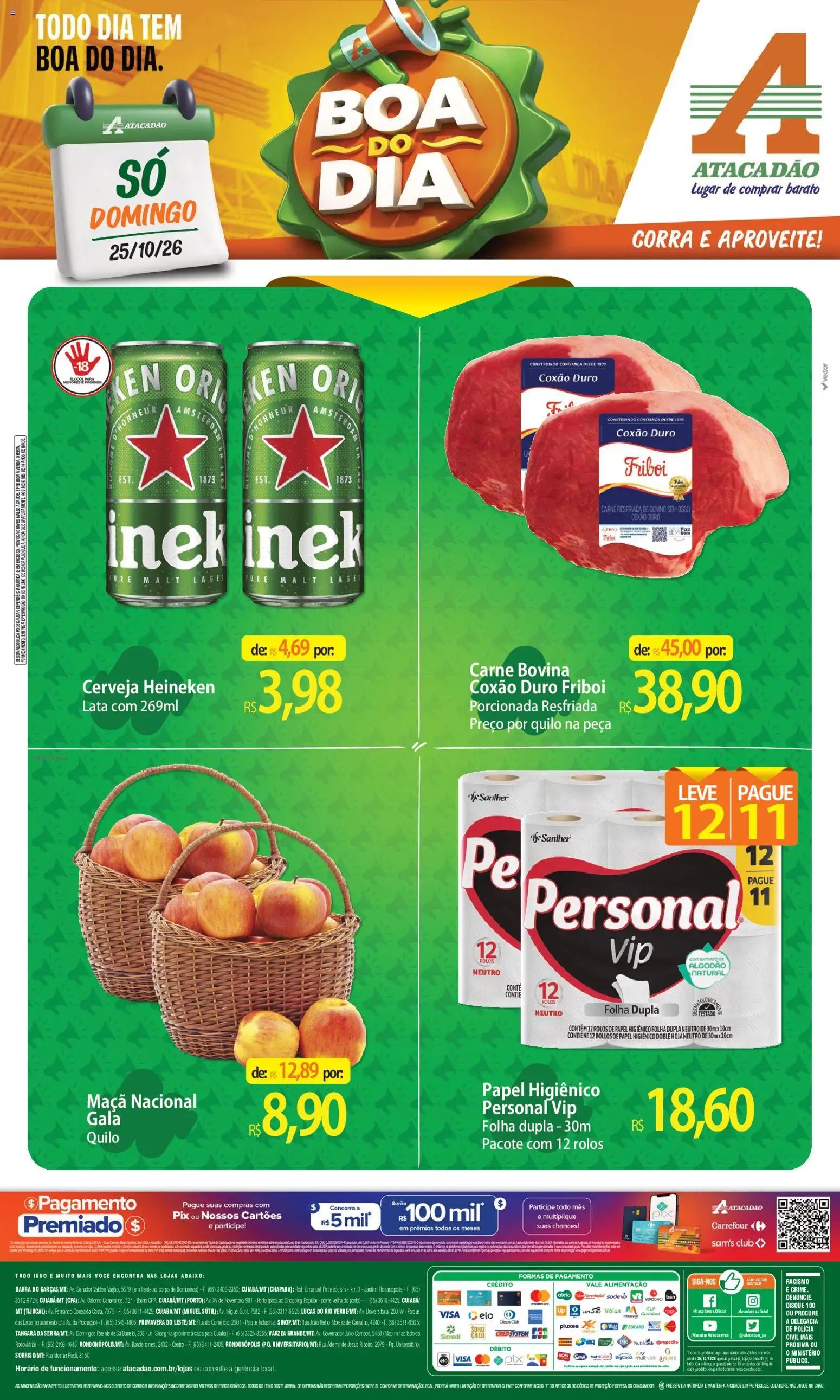 Pré-Visualização do folheto "Atacadão ofertas - MT" da loja Atacadão válido a partir de 25/10/2026