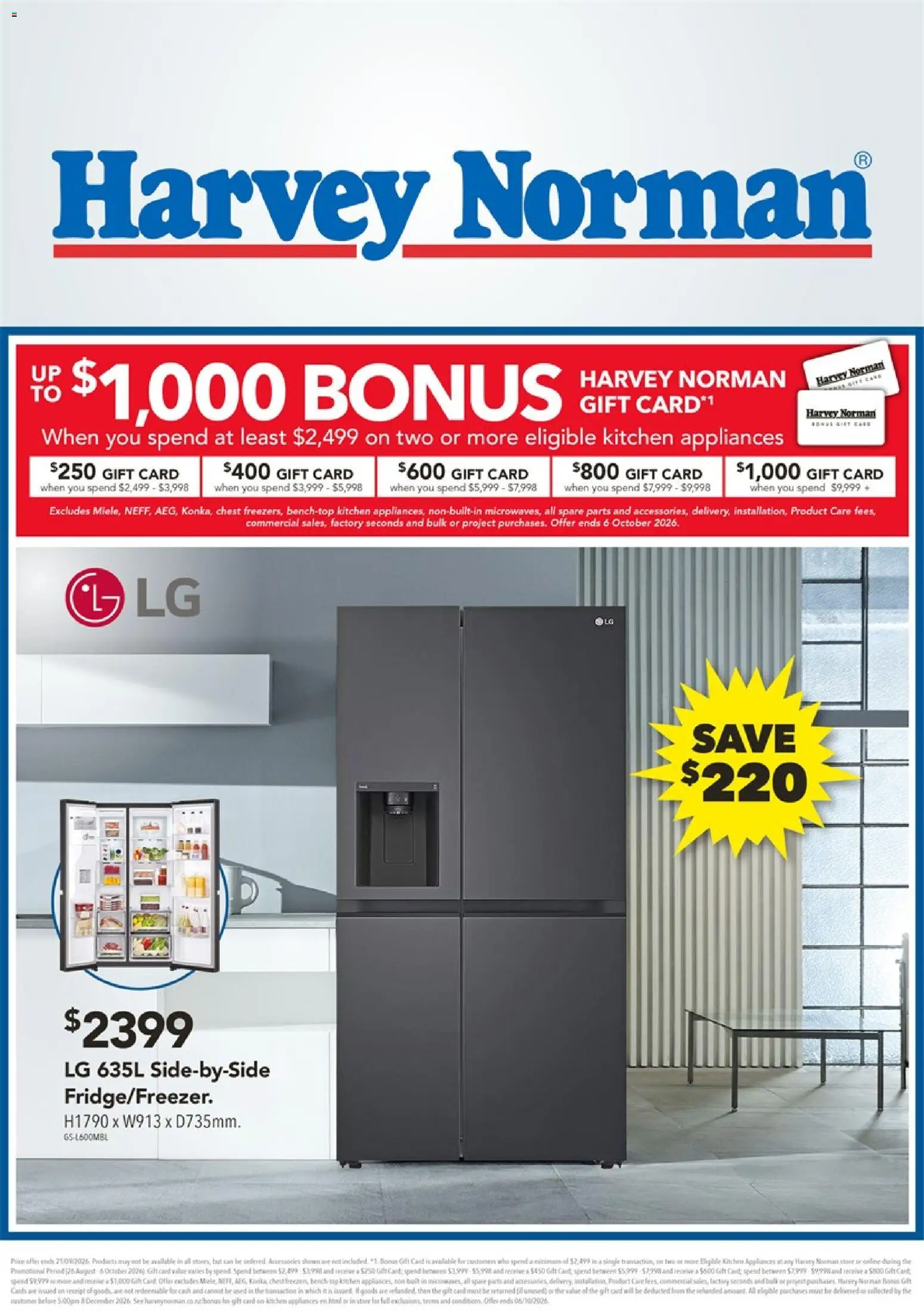 Preview of catalogue Harvey Norman Birthday Deals on Kitchen and Laundry Appliances from shop Harvey Norman valid 19 Sept 2026