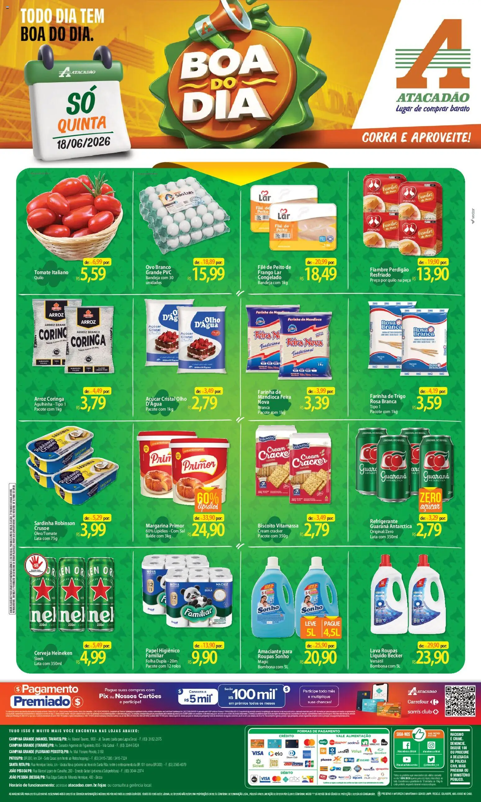 Pré-Visualização do folheto "Atacadão ofertas - PB" da loja Atacadão válido a partir de 18/06/2026