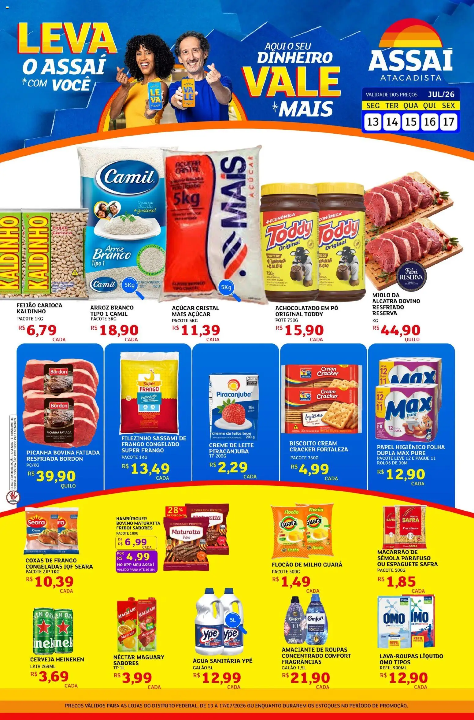 Pré-Visualização do folheto "Assaí Atacadista ofertas - DF" da loja Assaí Atacadista válido a partir de 13/07/2026