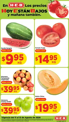 Vista previa las ofertas de la tienda H-E-B - H-E-B folleto Fruta y venduras desde el 11/08/2026 