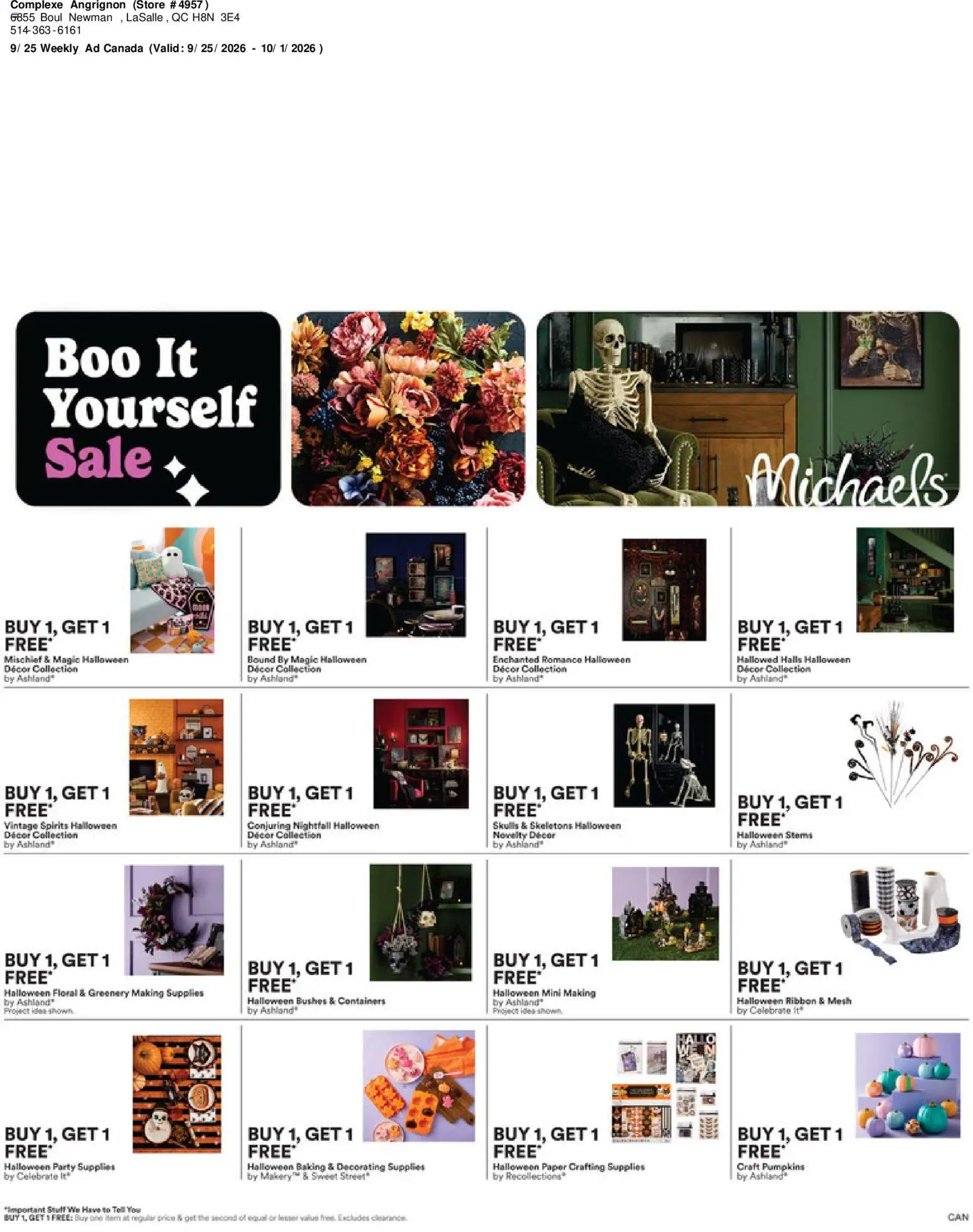 Preview of leaflet Michaels weekly flyer / circulaire from shop Michaels is valid from Sep 25, 2026