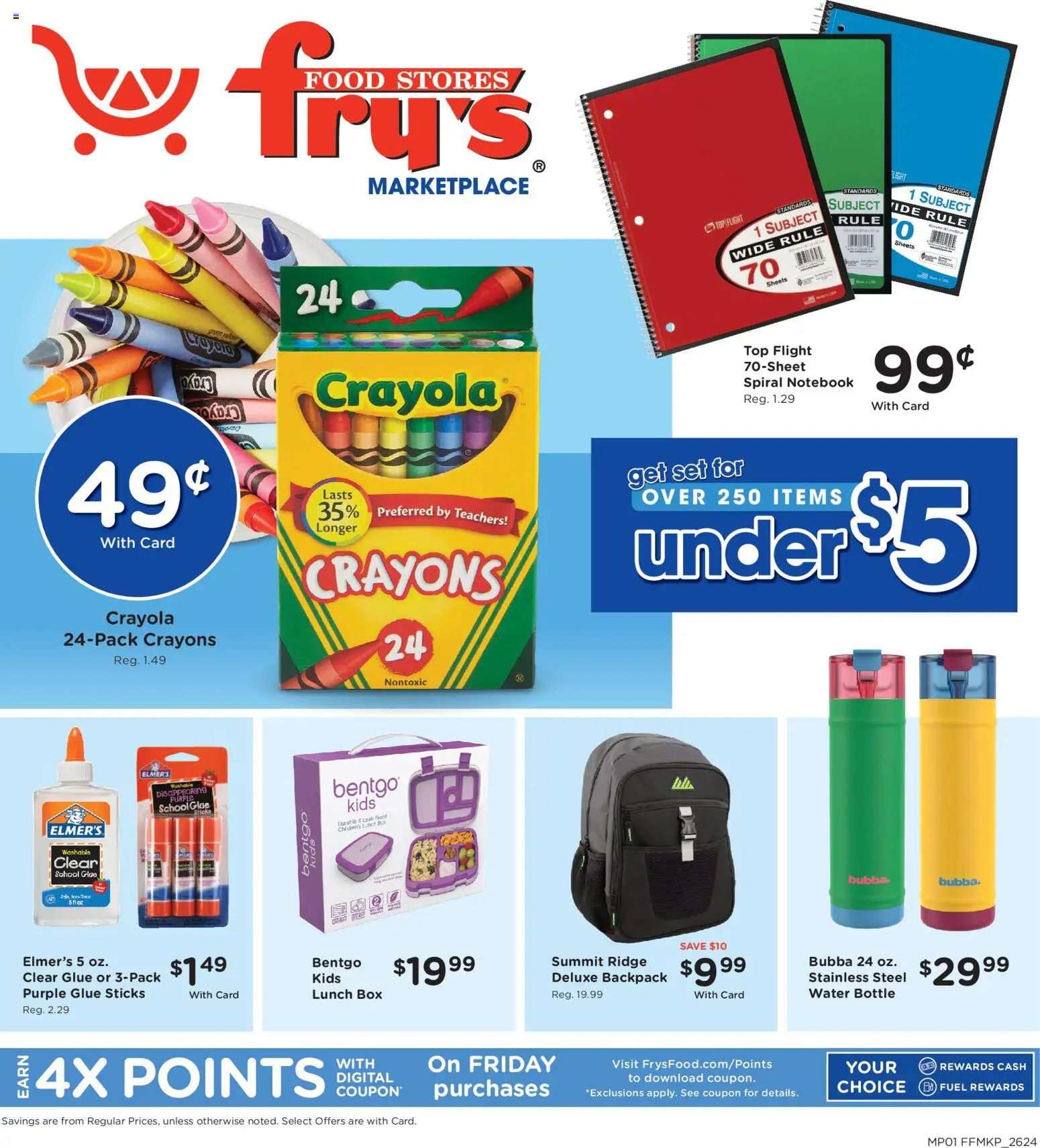Ad Preview of Fry's Food Fry's Food Home & Apparel from 07/15/2026 - Water, Box, Backpack, Notebook, Ridge