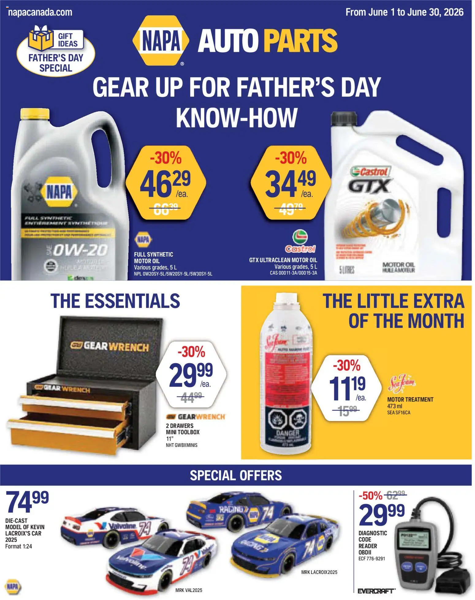 Preview of leaflet NAPA Auto Parts weekly flyer from shop NAPA Auto Parts is valid from Jun 01, 2026