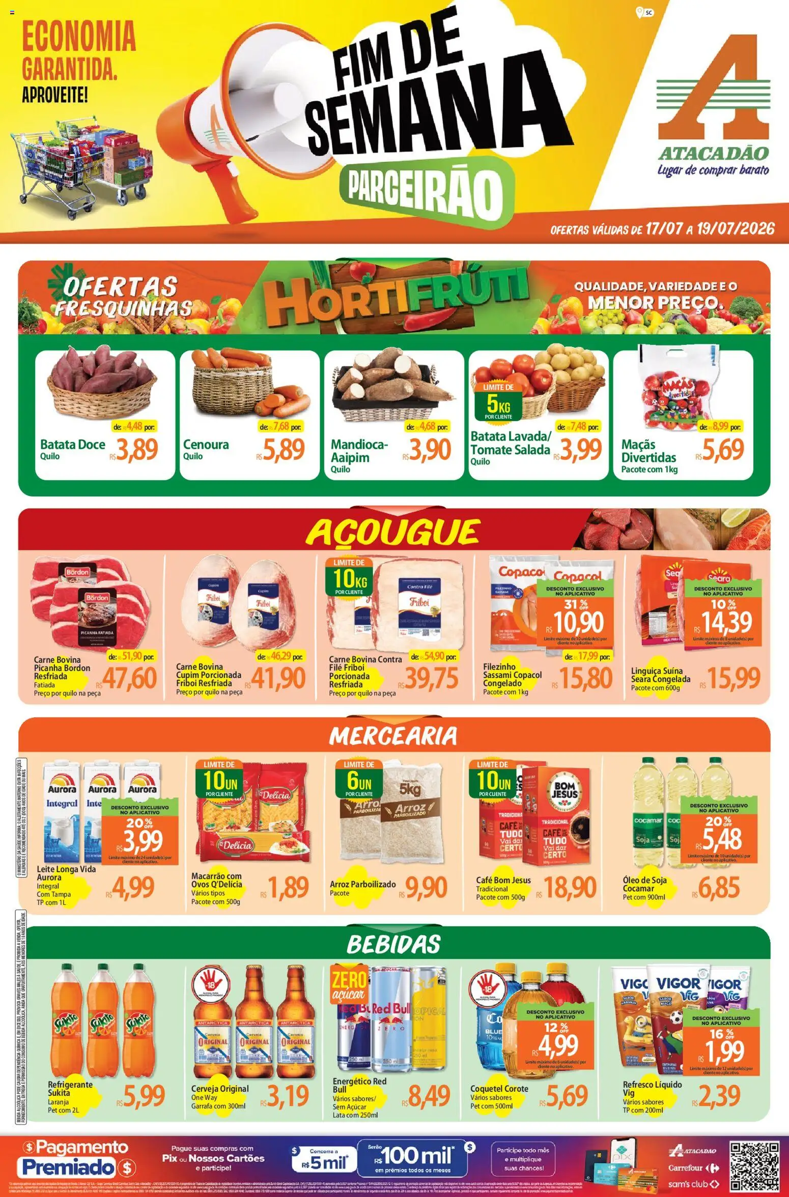 Pré-Visualização do folheto "Atacadão ofertas - SC" da loja Atacadão válido a partir de 17/07/2026