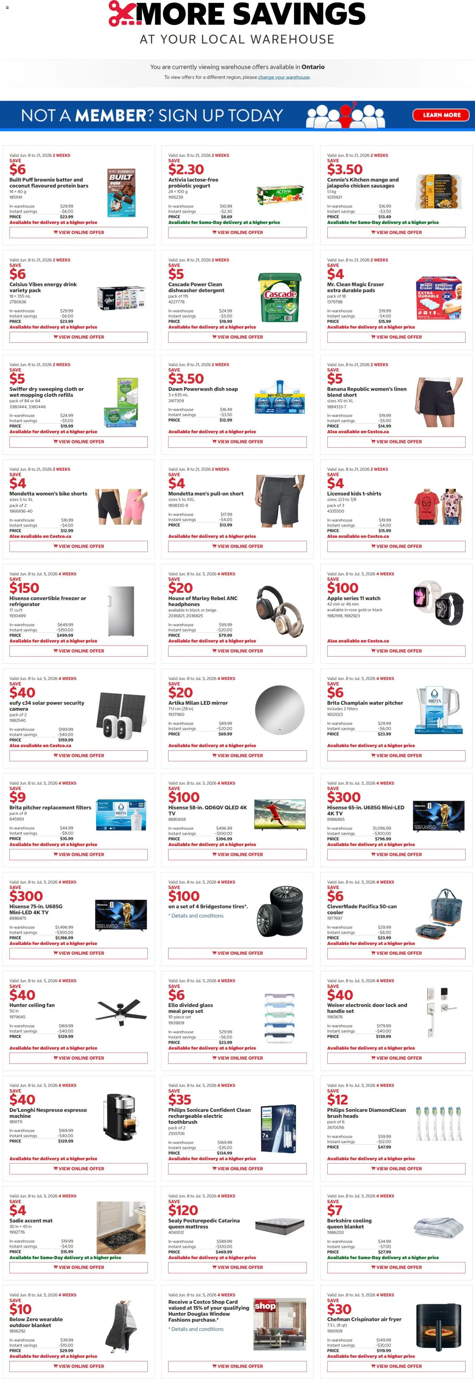 Preview of leaflet Costco weekly flyer from shop Costco is valid from Jun 08, 2026