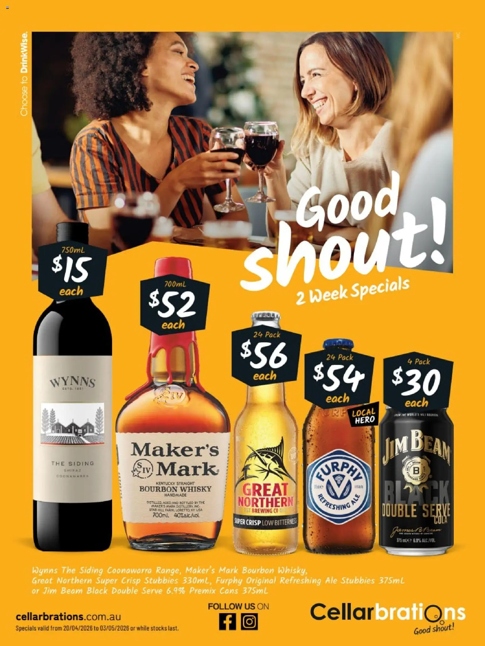 Preview of catalogue Cellarbrations catalogue VIC from shop Cellarbrations valid 20/04/2026 - Jim Beam, Handmade, Bourbon