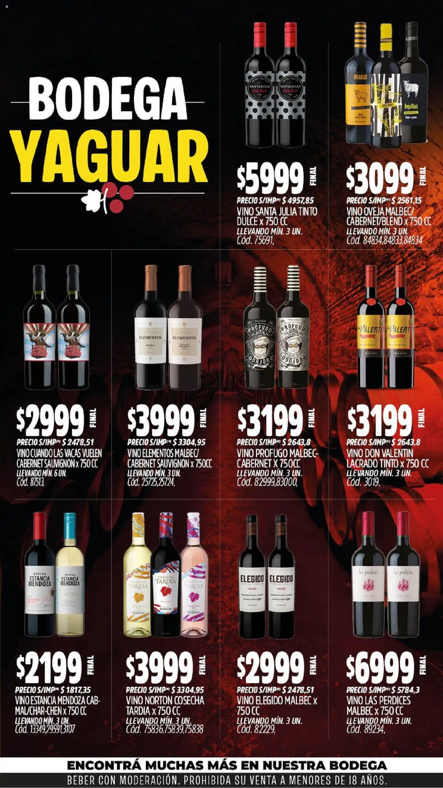 Vista previa del folleto de la tienda Yaguar válido desde el 14/09/2026 - Vino, Dulce