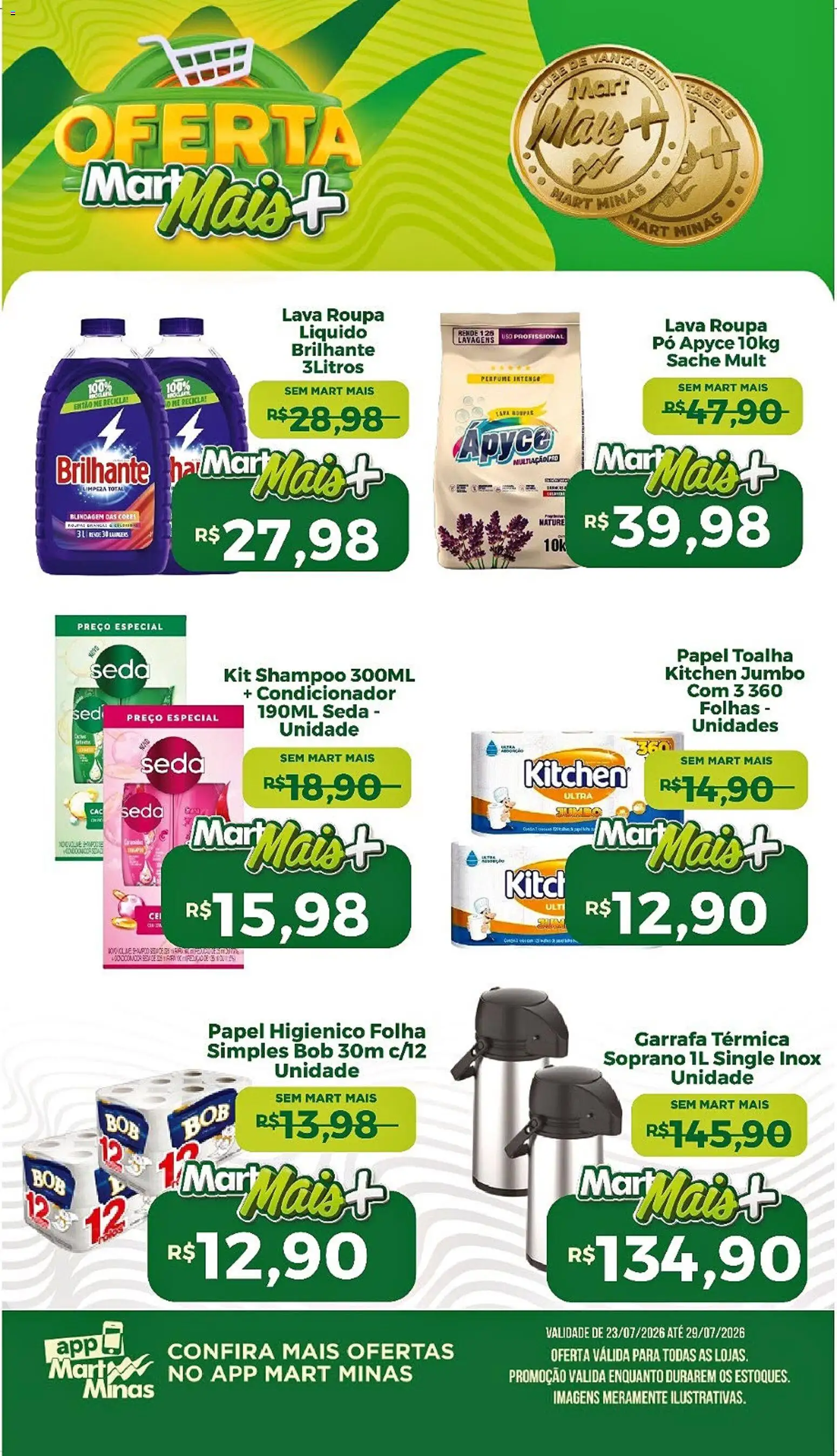 Pré-Visualização do folheto "Mart Minas ofertas Mart Mais" da loja Mart Minas válido a partir de 23/07/2026