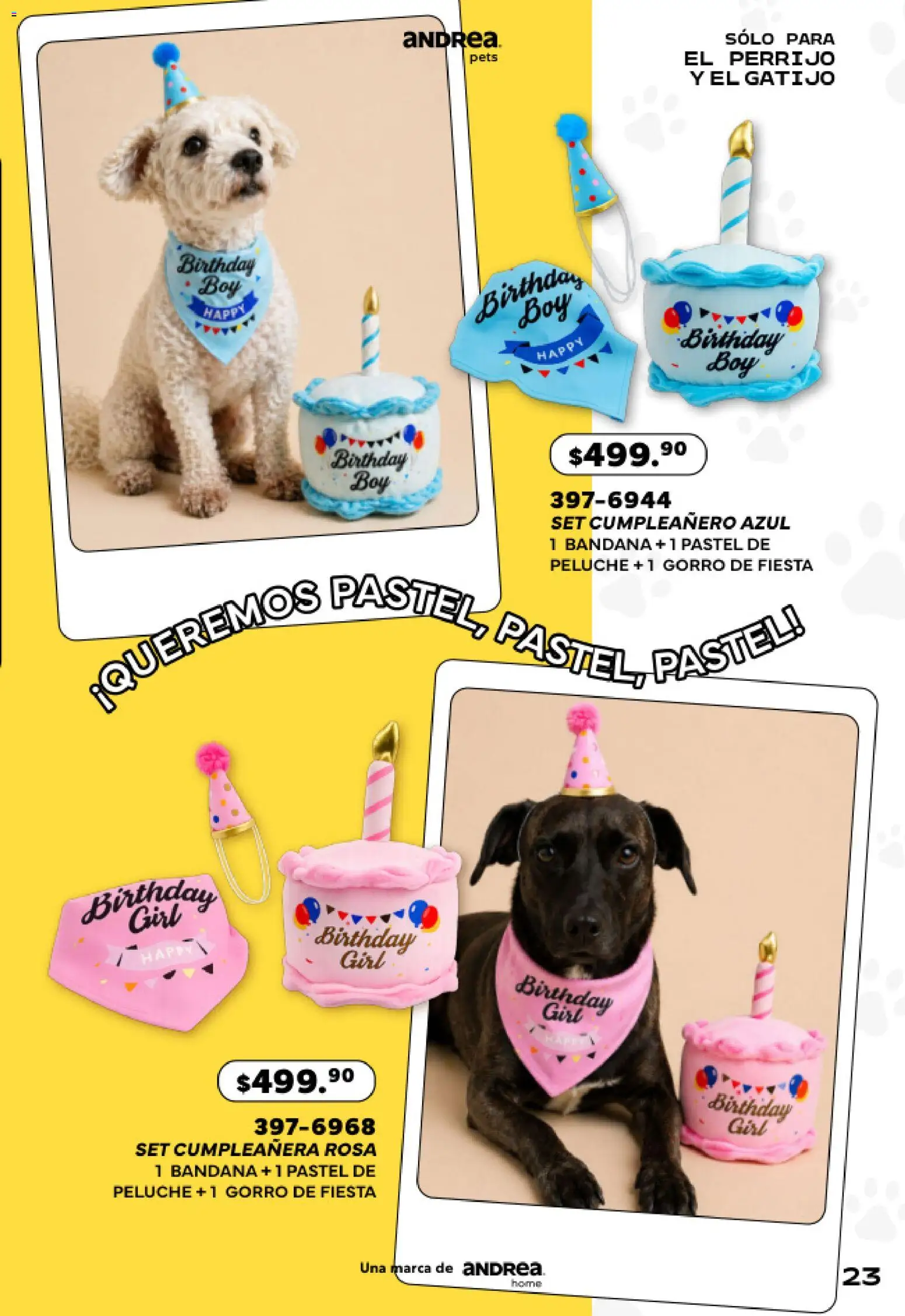Vista previa las ofertas de la tienda Andrea - Andrea catálogo Pets desde el 24/05/2026 - Pastel, Bandana