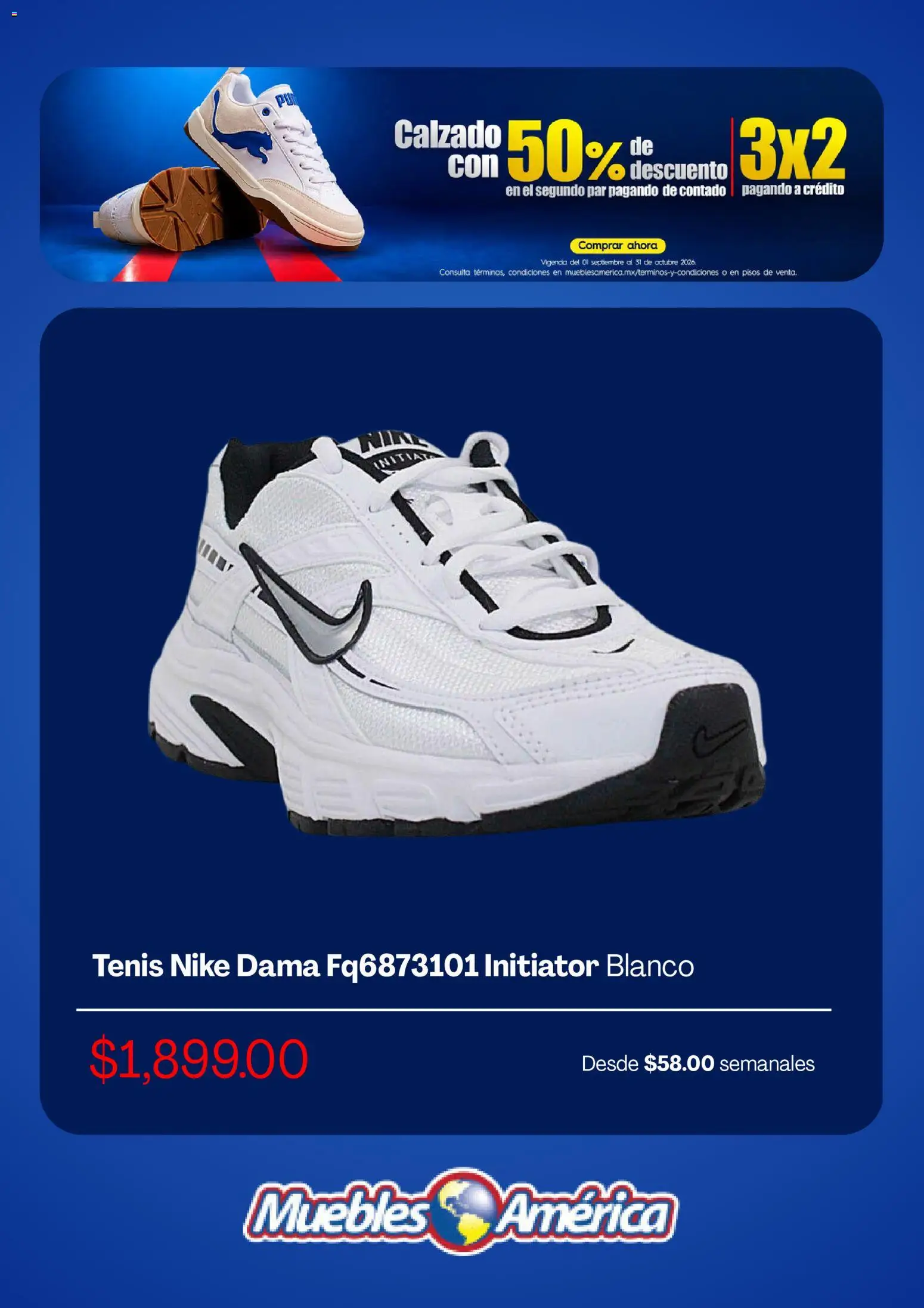Vista previa las ofertas de la tienda Muebles America - Muebles America catálogo desde el 25/09/2026 - Tenis