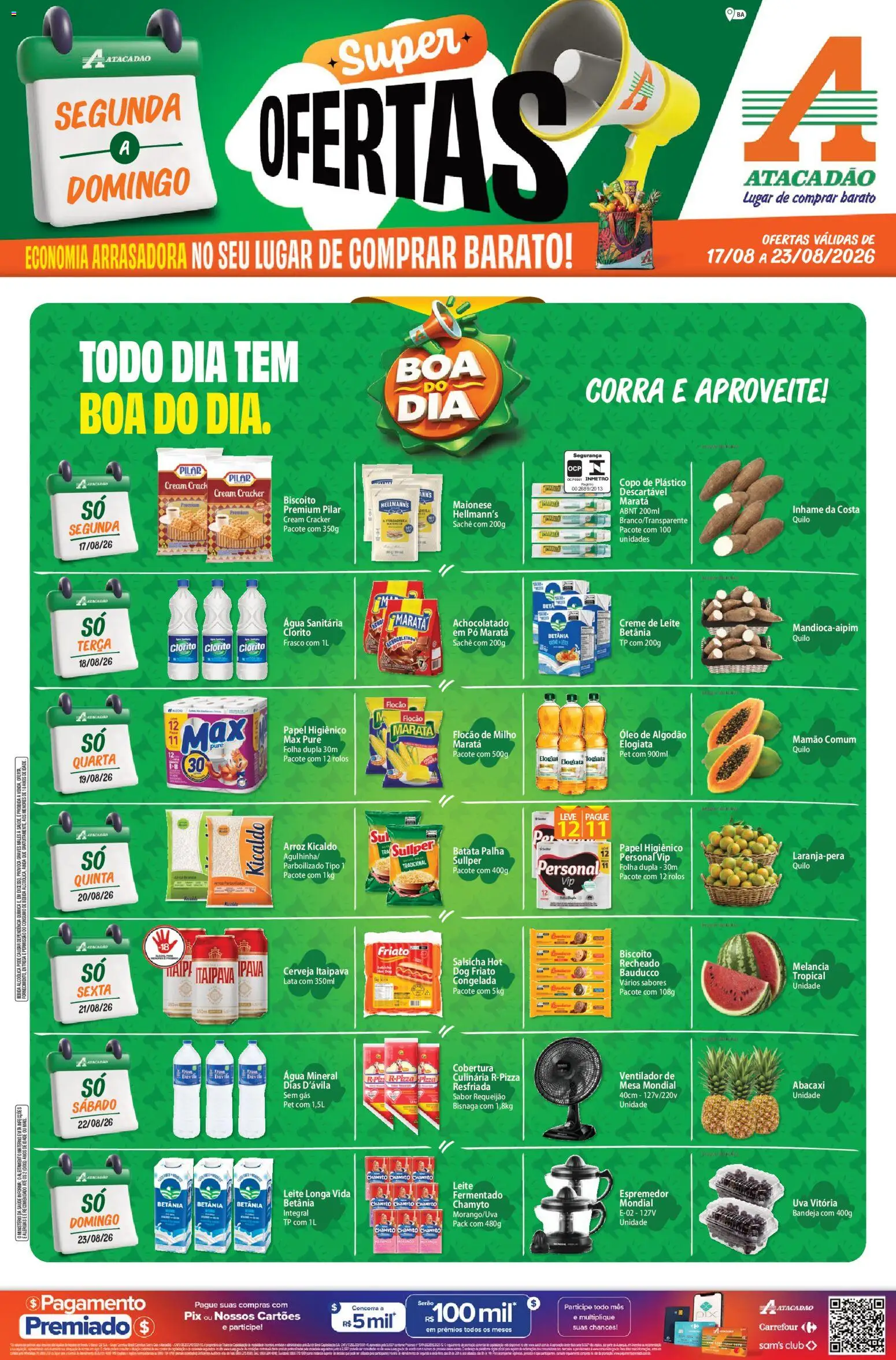 Pré-Visualização do folheto "Atacadão ofertas - BA" da loja Atacadão válido a partir de 17/08/2026