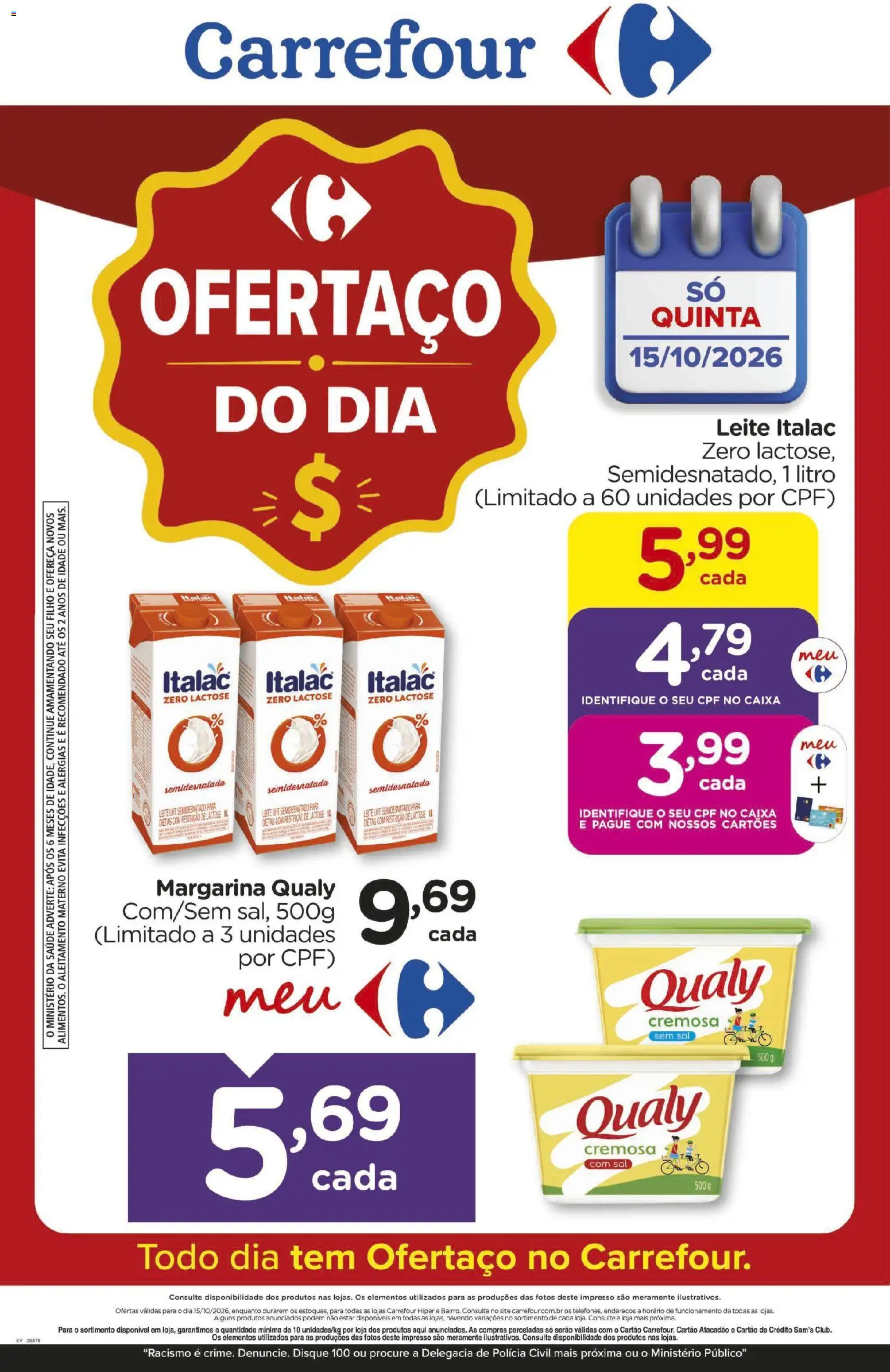 Pré-Visualização do folheto "Carrefour ofertas do Dia" da loja Carrefour válido a partir de 15/10/2026