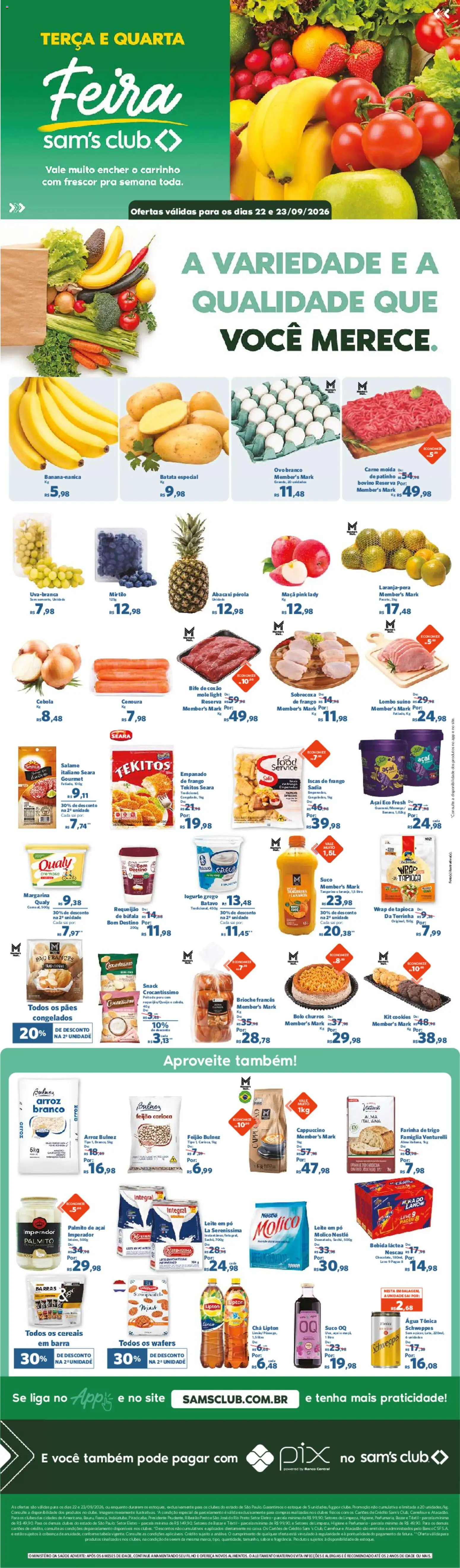 Pré-Visualização do folheto "Sam's Club - Ofertas da semana" da loja Sam's Club válido a partir de 22/09/2026
