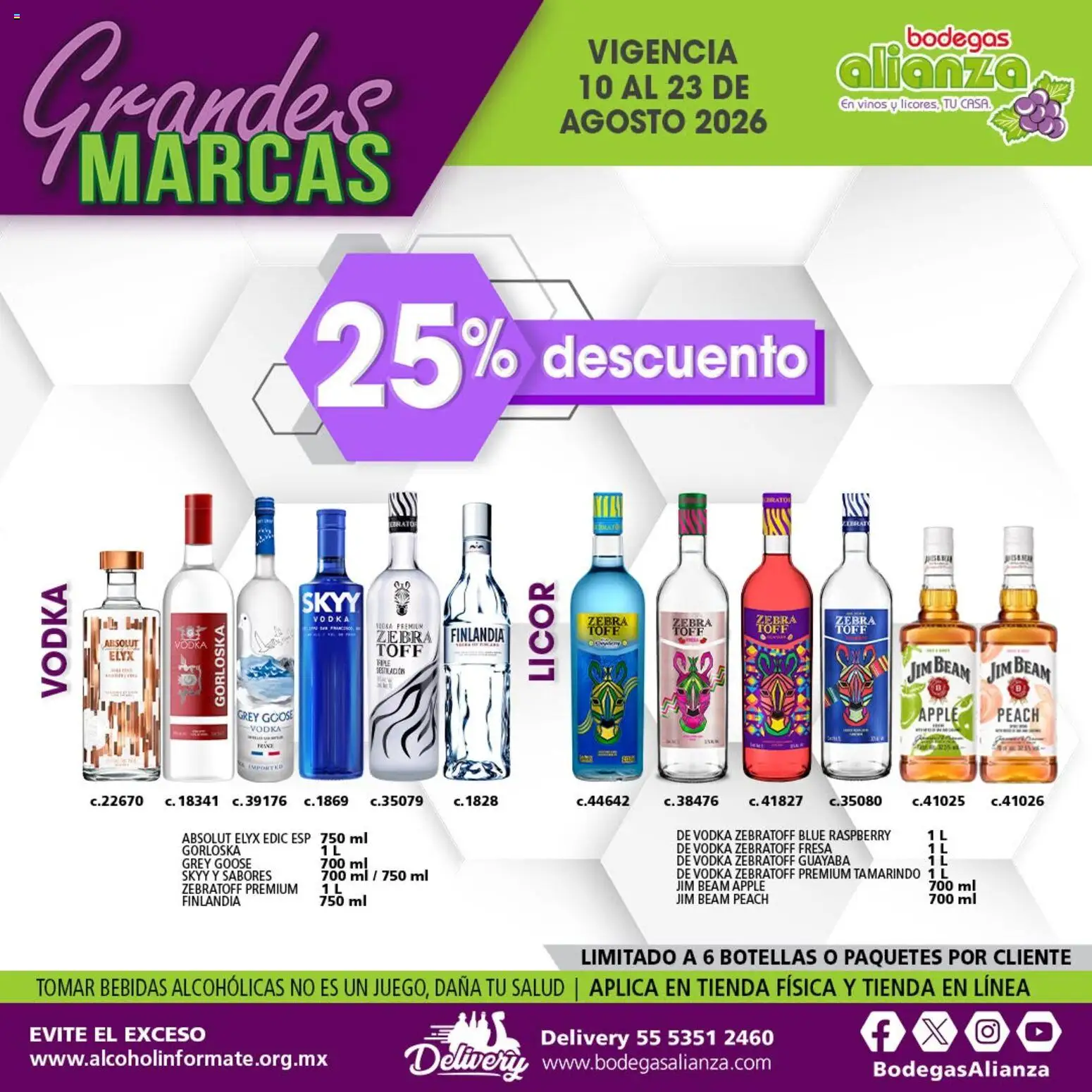 Vista previa las ofertas de la tienda Bodegas Alianza - Bodegas Alianza catálogo Grandes Marcas desde el 10/08/2026 