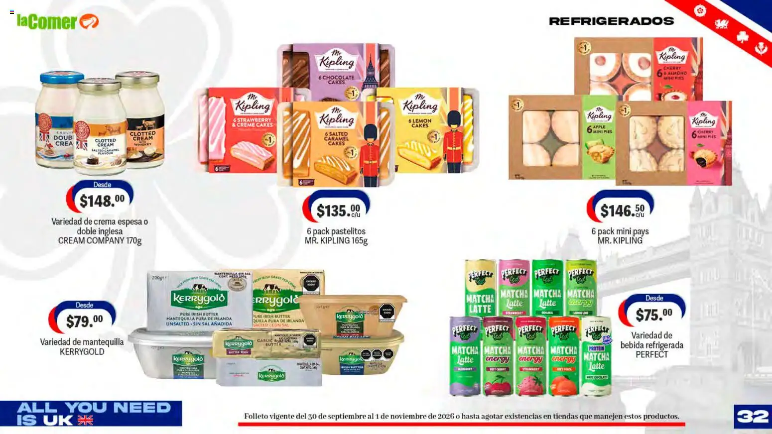 Vista previa las ofertas de la tienda La Comer - La Comer folleto desde el 30/09/2026 - Chocolate, Matcha, Mantequilla, Crema, Sal, Whiskey, Puré