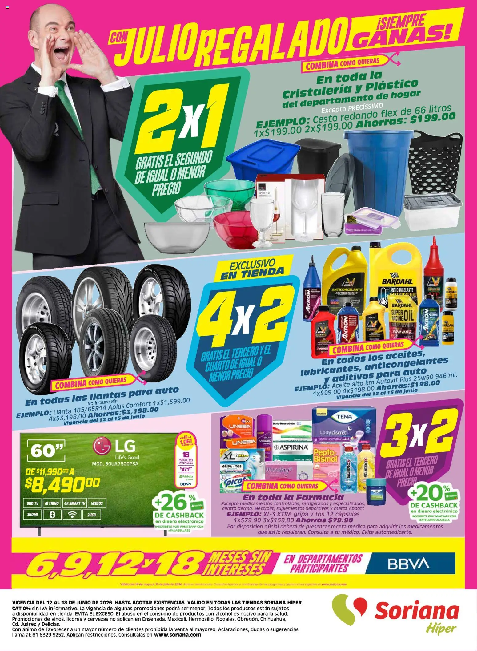Vista previa las ofertas de la tienda Soriana - Soriana folleto desde el 12/06/2026 - Alcohol, Aceite, Cápsulas