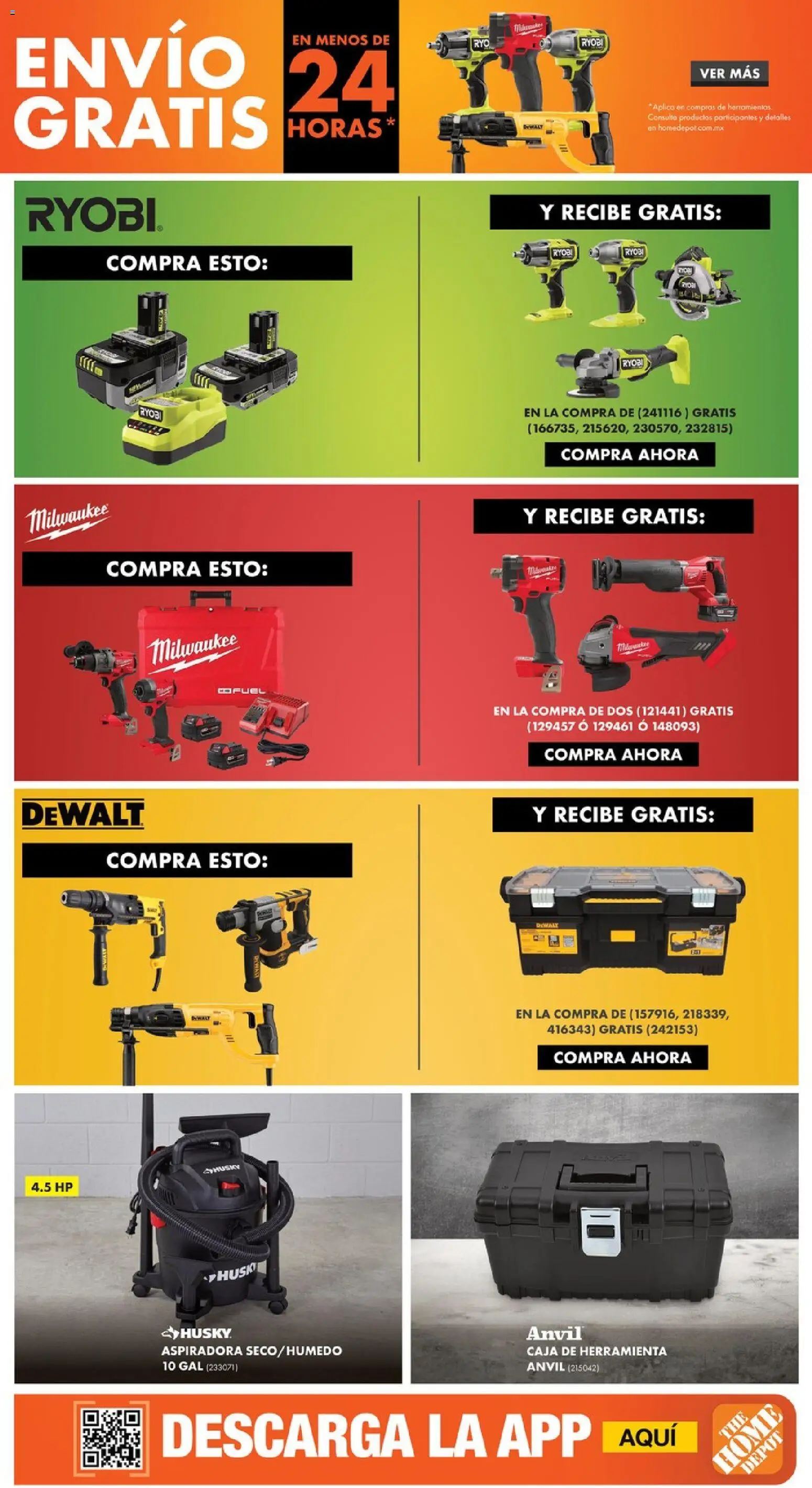 Vista previa las ofertas de la tienda Home Depot - Home Depot catálogo desde el 18/06/2026 - Herramientas, Aspiradora, Caja