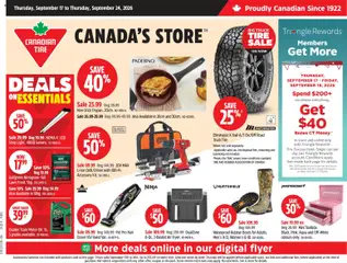 Preview of leaflet Canadian Tire weekly flyer from shop Canadian Tire is valid from Sep 17, 2026