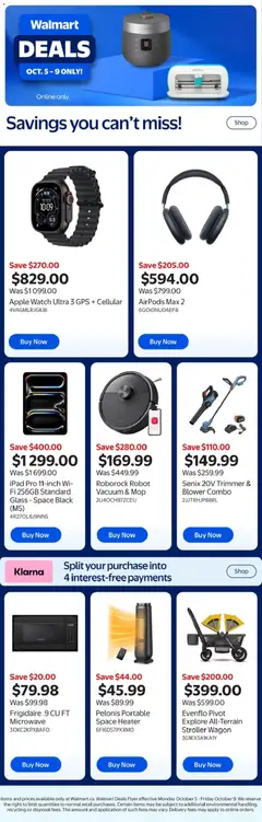 Un aperçu du dépliant Walmart flyer - Walmart deals du magasin Walmart est valide à partir 5 oct. 2026