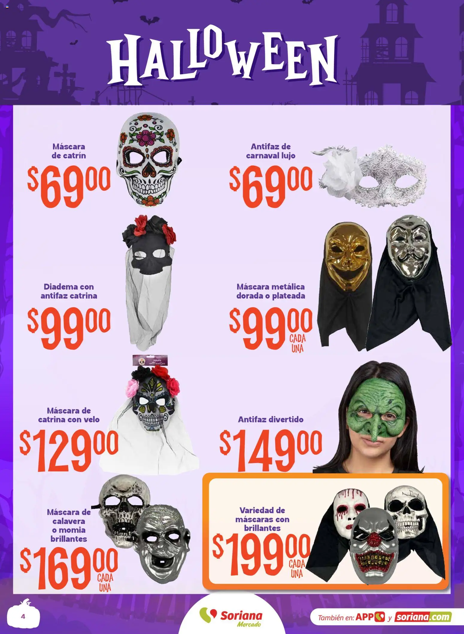Vista previa las ofertas de la tienda Soriana - Soriana Halloween y Día de muertos Mercado Nacional desde el 08/09/2026 
