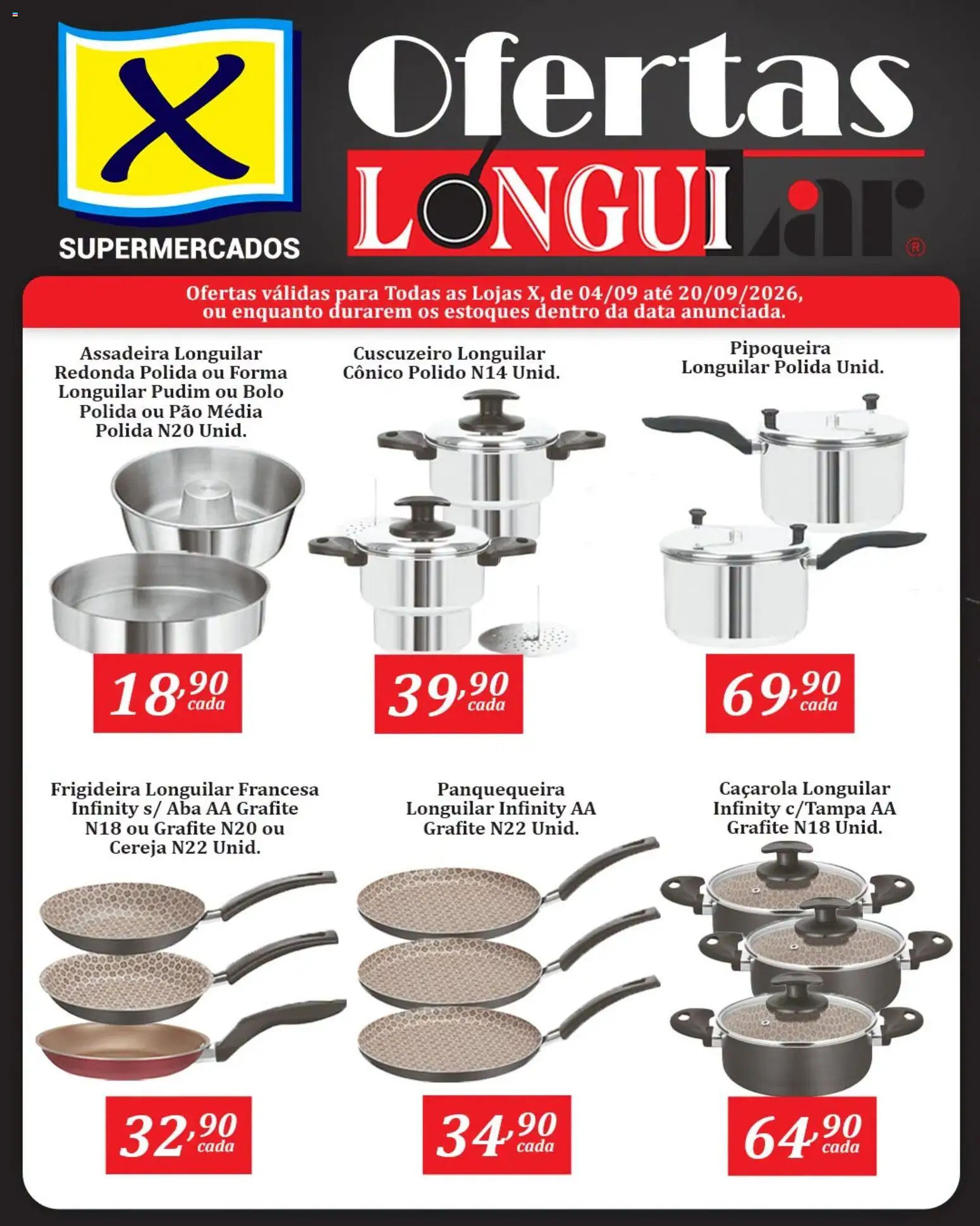 Pré-Visualização do folheto "X Supermercados ofertas Longuilar" da loja X Supermercados válido a partir de 04/09/2026