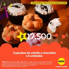  Vista previa del prospecto Éxito catálogo Postres de Halloween del almacen Éxito válida del 19/10/2026 al 02/11/2026
