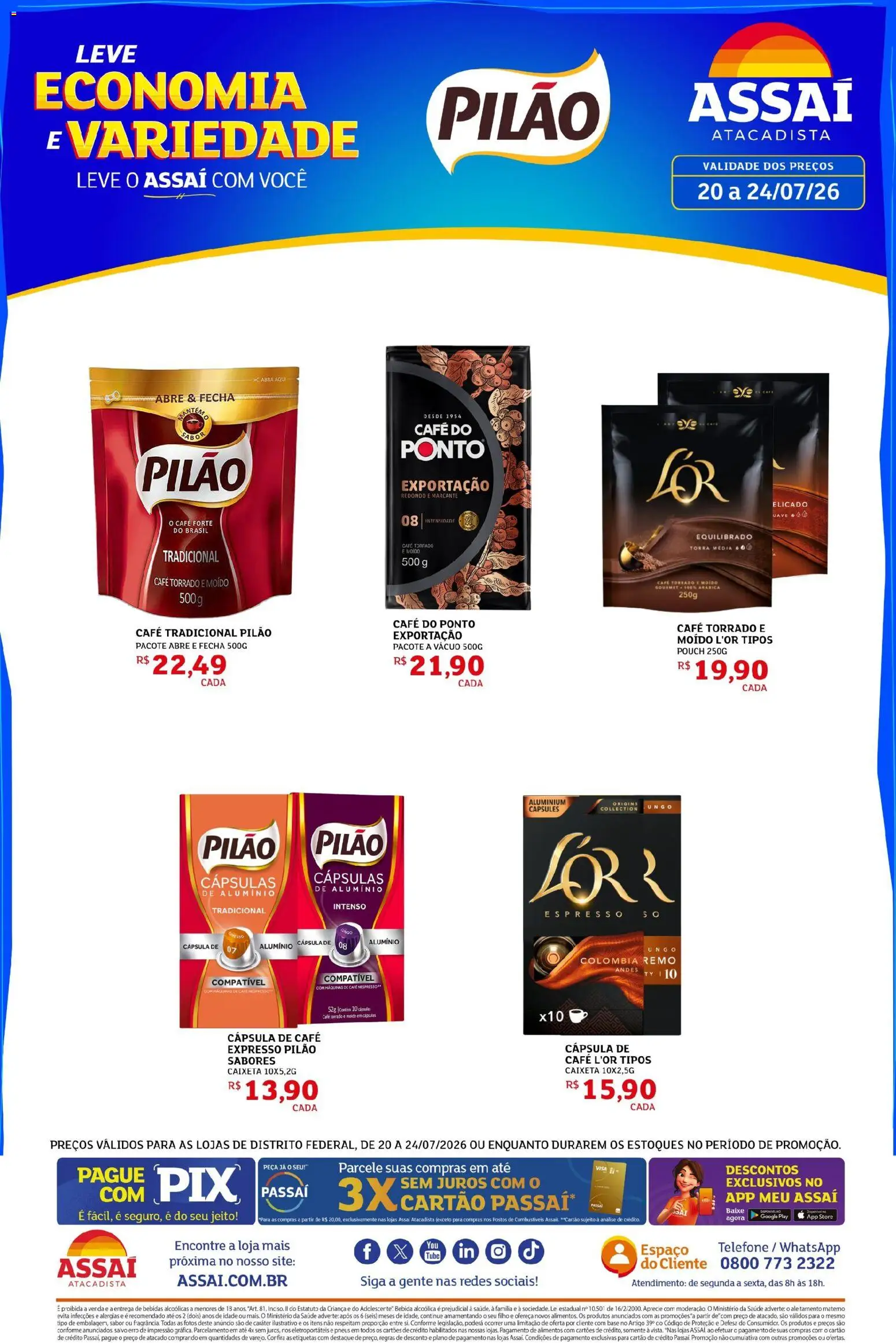 Pré-Visualização do folheto "Assaí Atacadista ofertas - DF" da loja Assaí Atacadista válido a partir de 20/07/2026