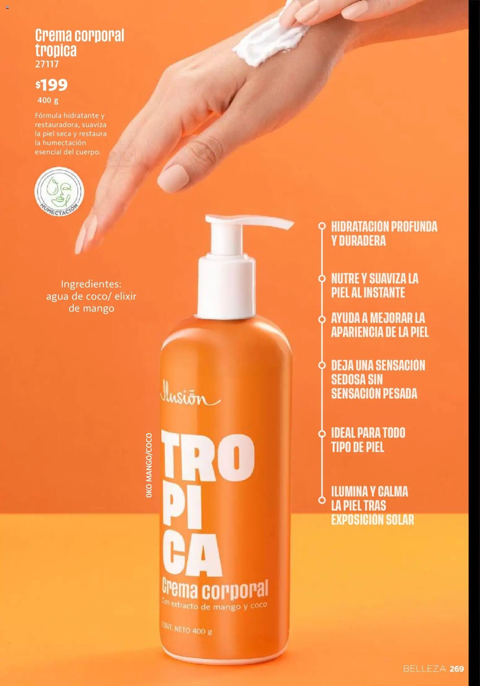 Vista previa las ofertas de la tienda Ilusión - Ilusión catálogo Verano desde el 01/05/2026 - Agua, Mango, Coco, Crema, Ingredientes, Crema corporal