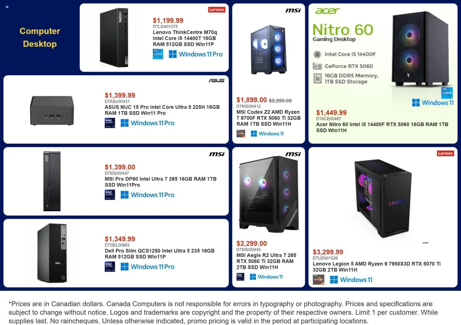 Preview of leaflet Canada Computers weekly flyer from shop Canada Computers is valid from Jul 17, 2026 - Computer