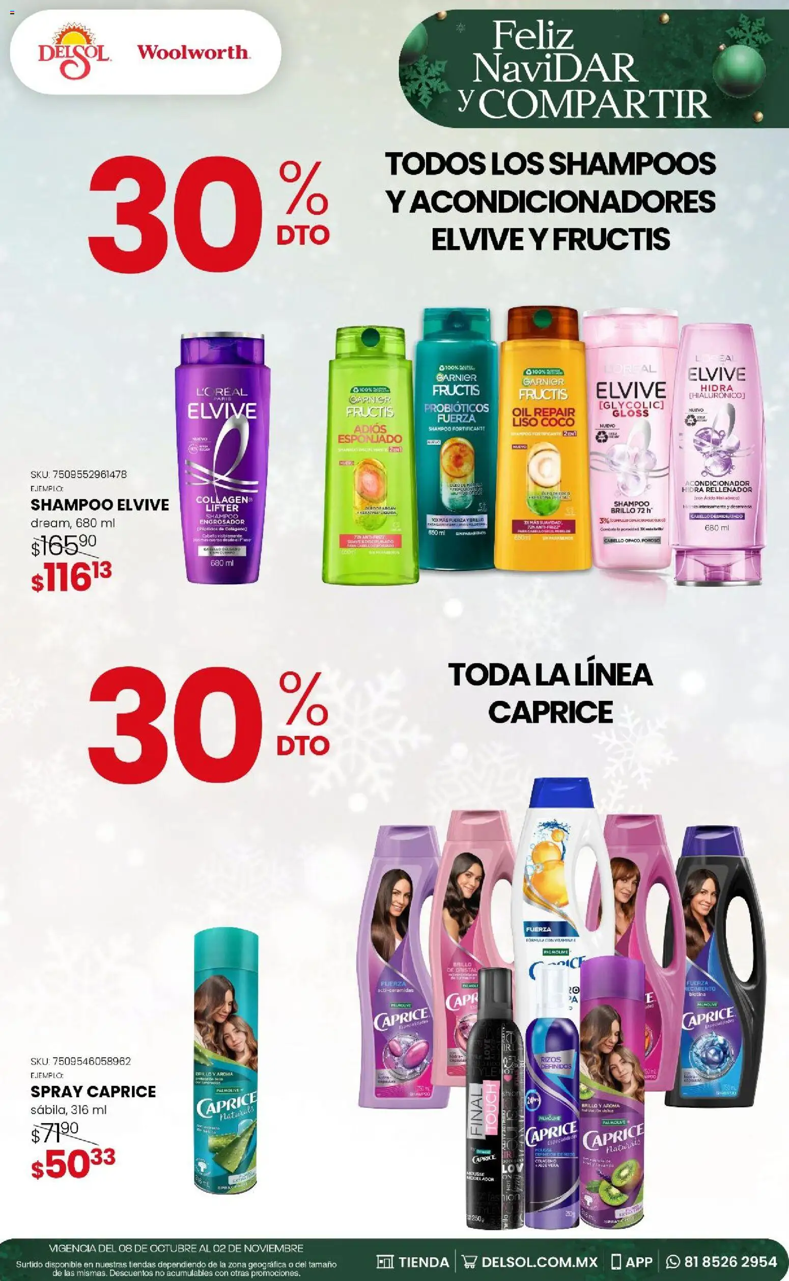 Vista previa las ofertas de la tienda Del Sol y Woolworth - Del Sol y Woolworth - Feliz NaviDar y Compartir desde el 08/10/2026 
