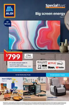 Preview of catalogue Aldi Big screen energy from shop Aldi valid 29/07/2026