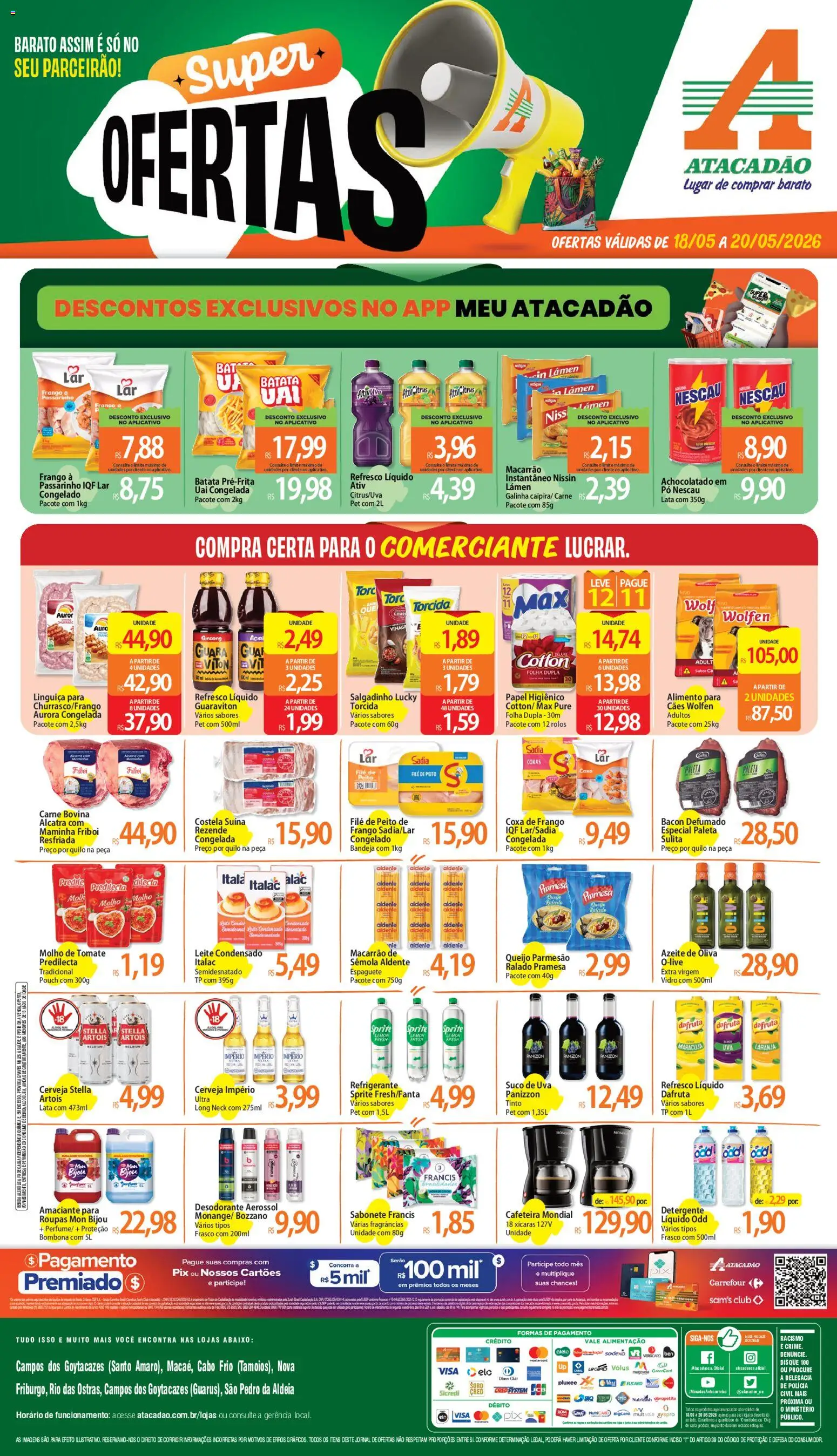 Pré-Visualização do folheto "Atacadão ofertas - RJ" da loja Atacadão válido a partir de 18/05/2026