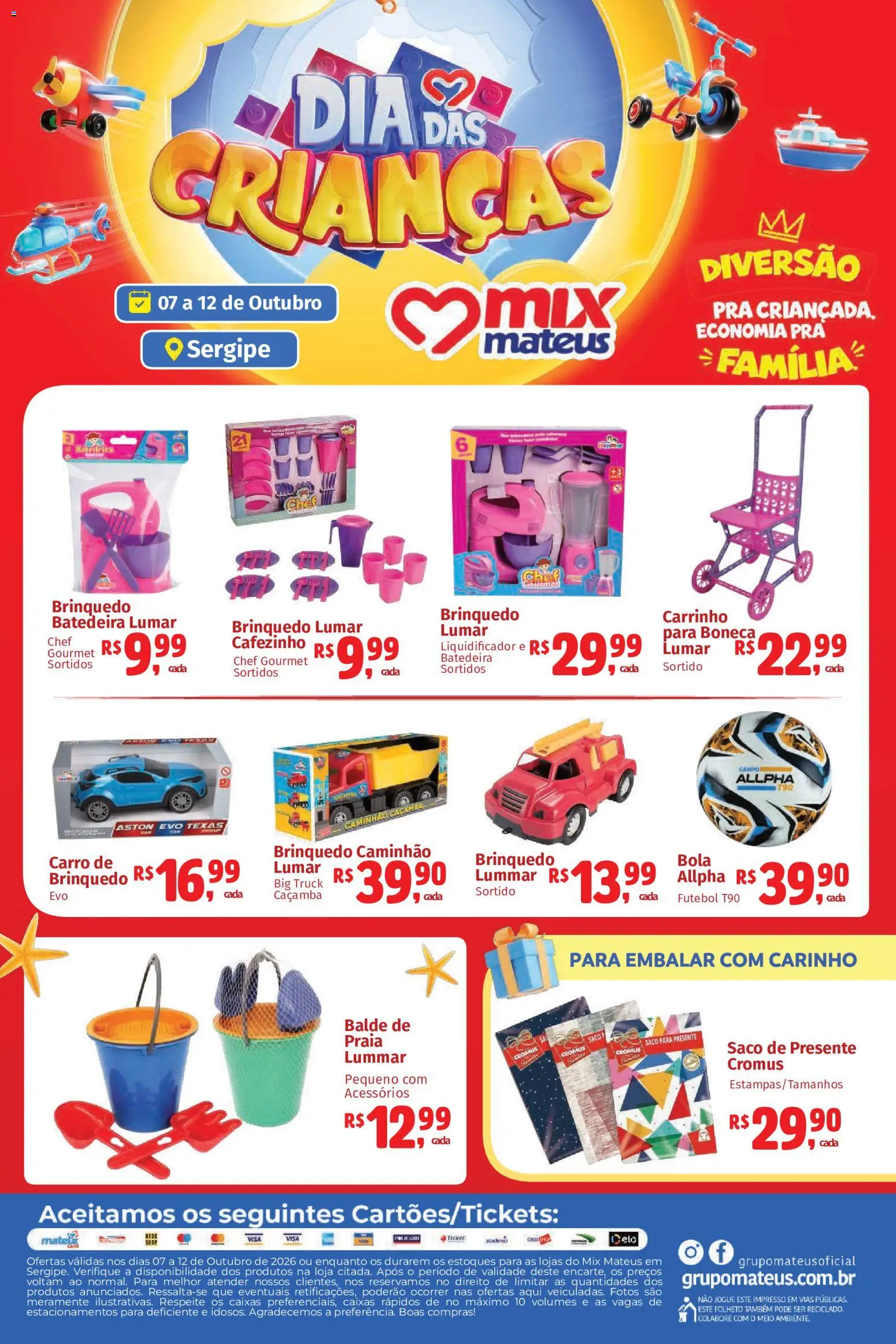 Pré-Visualização do folheto "Mateus ofertas Dia das Crianças" da loja Mateus válido a partir de 07/10/2026