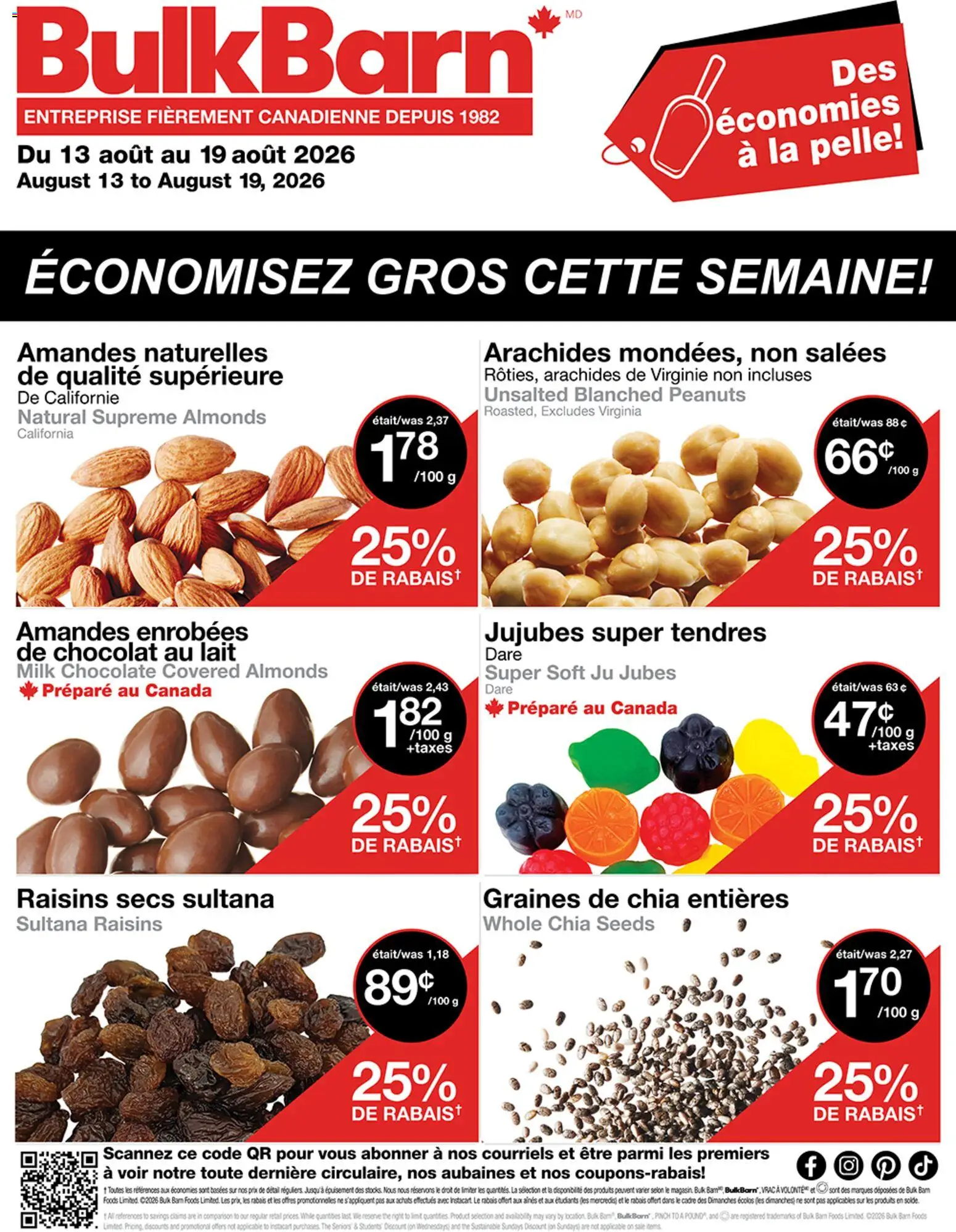 Preview of leaflet Bulk Barn weekly flyer / circulaire from shop Bulk Barn is valid from Aug 13, 2026