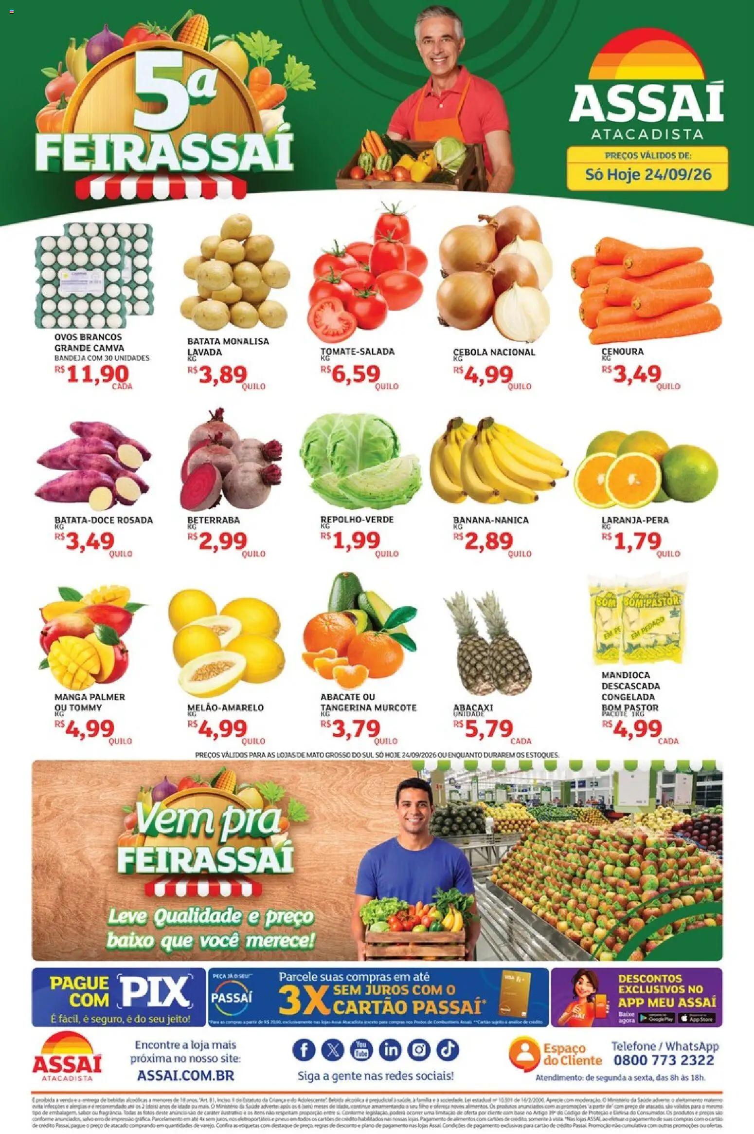 Pré-Visualização do folheto "Assaí Atacadista ofertas - MS" da loja Assaí Atacadista válido a partir de 24/09/2026