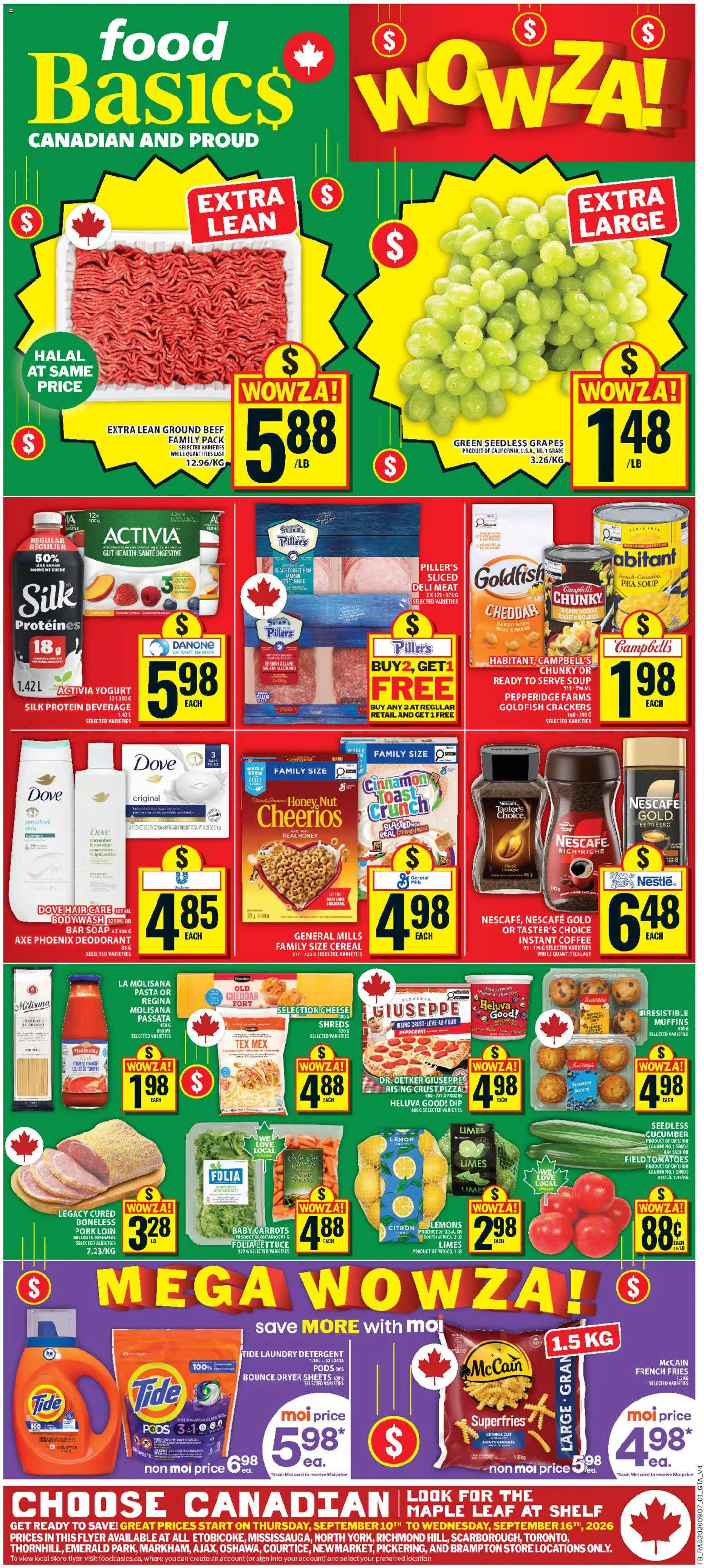 Preview of leaflet Food Basics weekly flyer / circulaire from shop Food Basics is valid from Sep 10, 2026