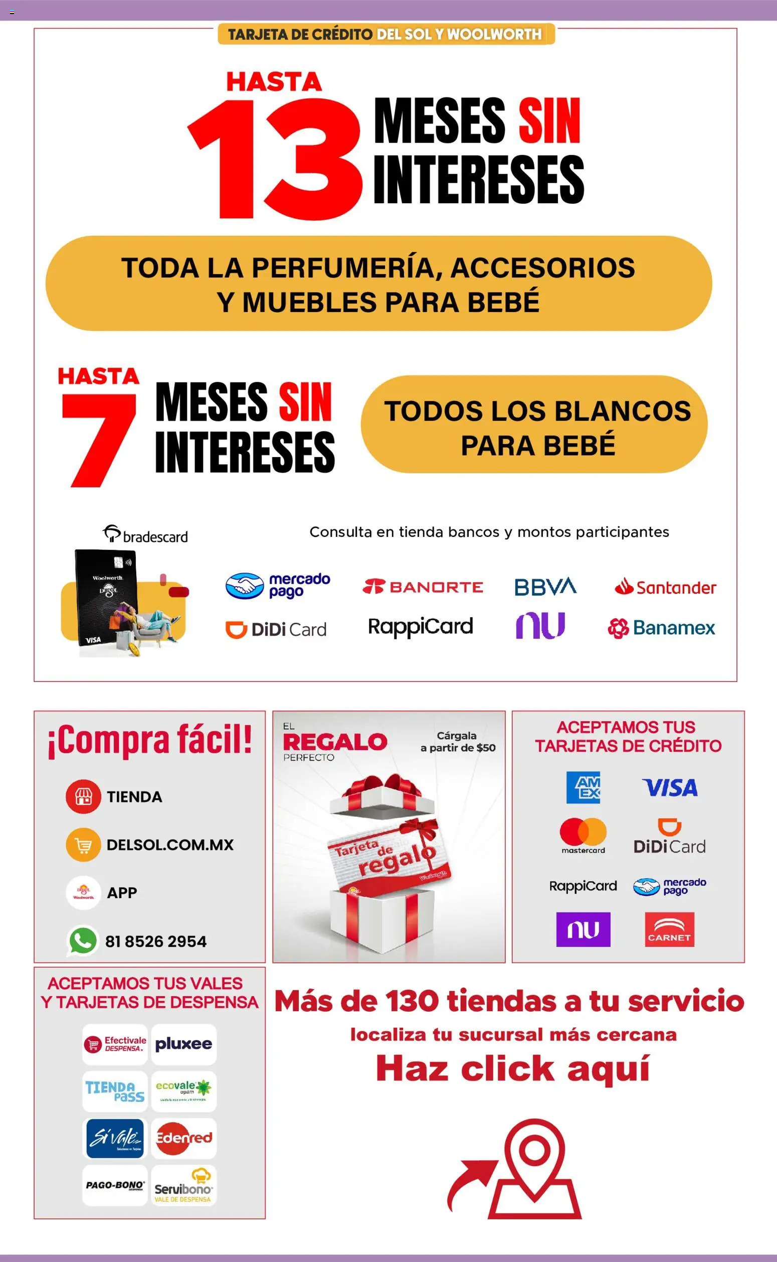 Vista previa las ofertas de la tienda Del Sol y Woolworth - Del Sol y Woolworth catálogo desde el 29/09/2026 - Despensa
