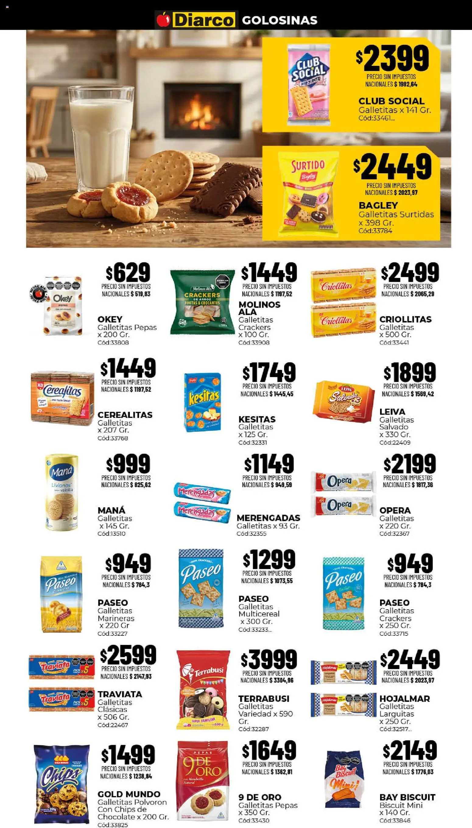 Vista previa del folleto de la tienda Diarco válido desde el 10/08/2026 - Chocolate, Golosinas, Arroz, Galletitas, Vainilla
