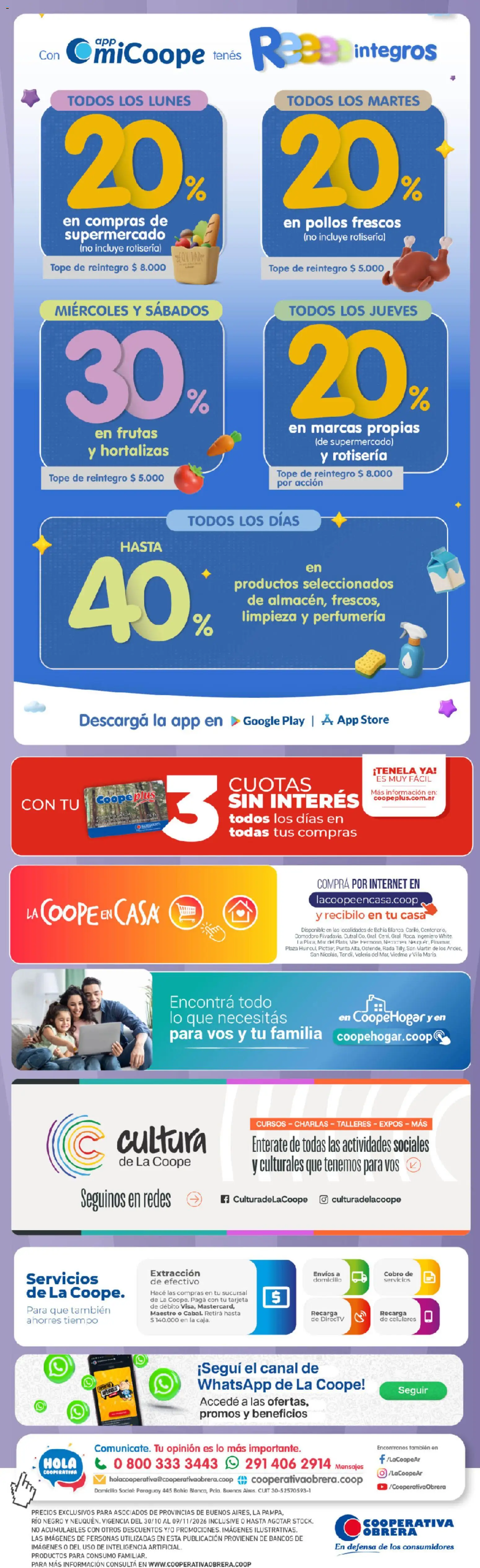 Vista previa del folleto de la tienda Cooperativa Obrera válido desde el 30/10/2026 