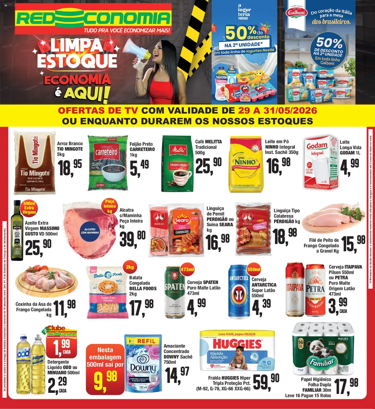 Pré-Visualização do folheto "RedEconomia ofertas Limpa Estoque" da loja RedEconomia válido a partir de 29/05/2026
