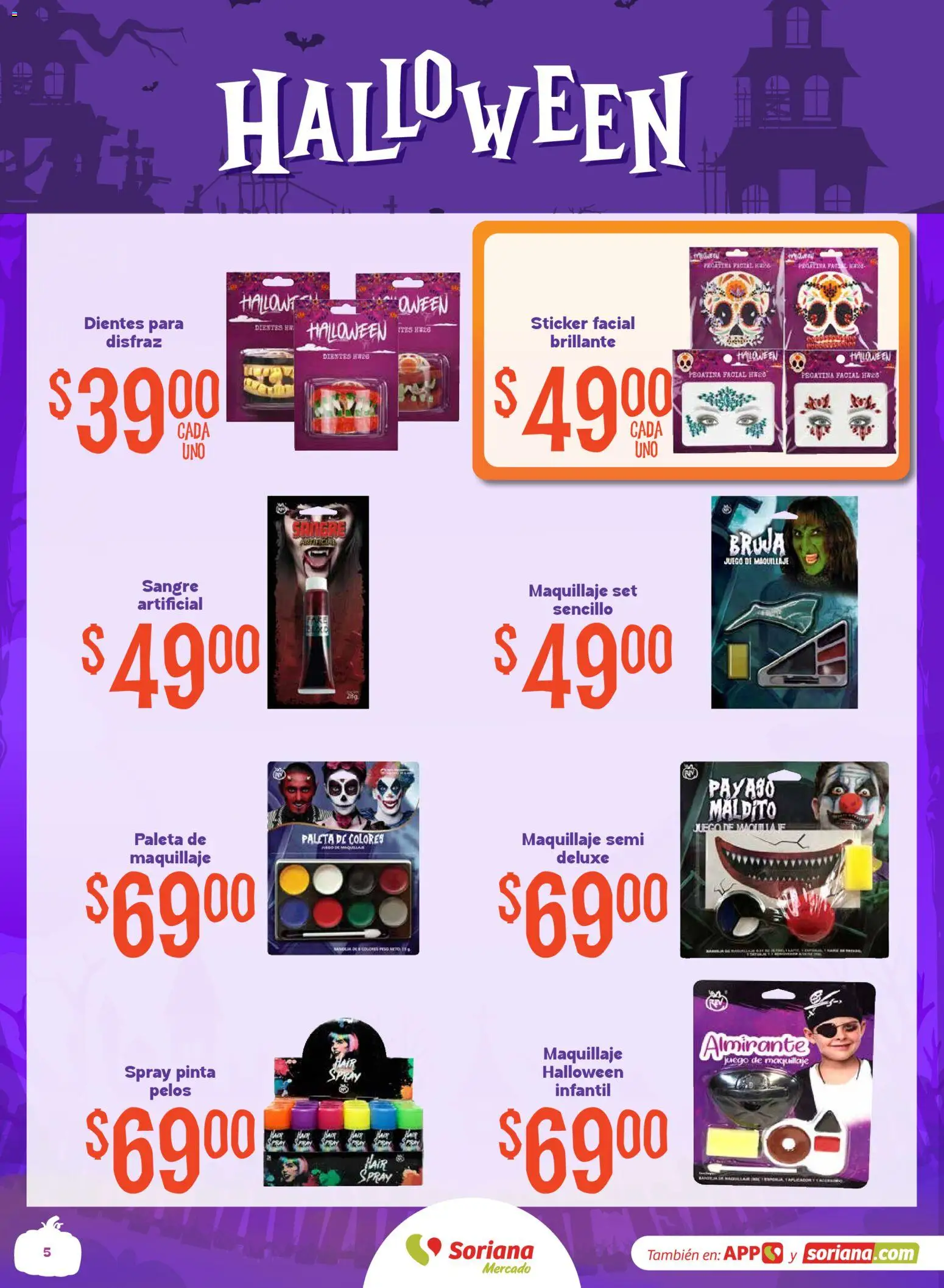 Vista previa las ofertas de la tienda Soriana - Soriana Halloween y Día de muertos Mercado Nacional desde el 08/09/2026 