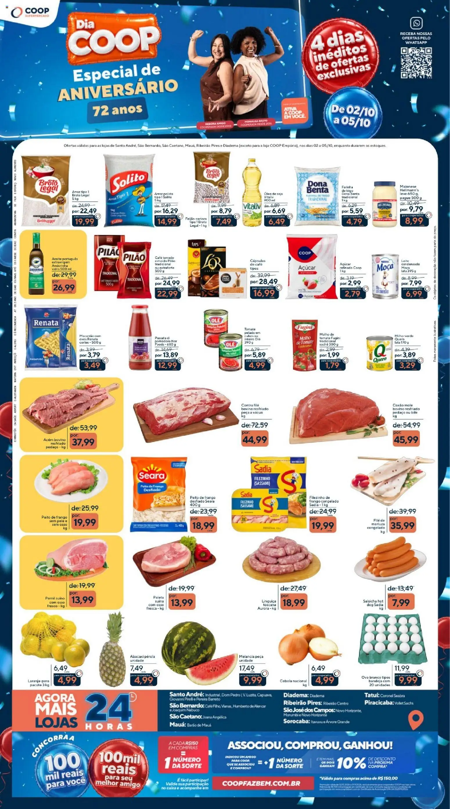 Pré-Visualização do folheto "Coop - Ofertas da semana" da loja Coop válido a partir de 02/10/2026 - Melancia, Leite, Frango, Tomate, Maionese, Bandeja, Cápsulas, Pernil suíno