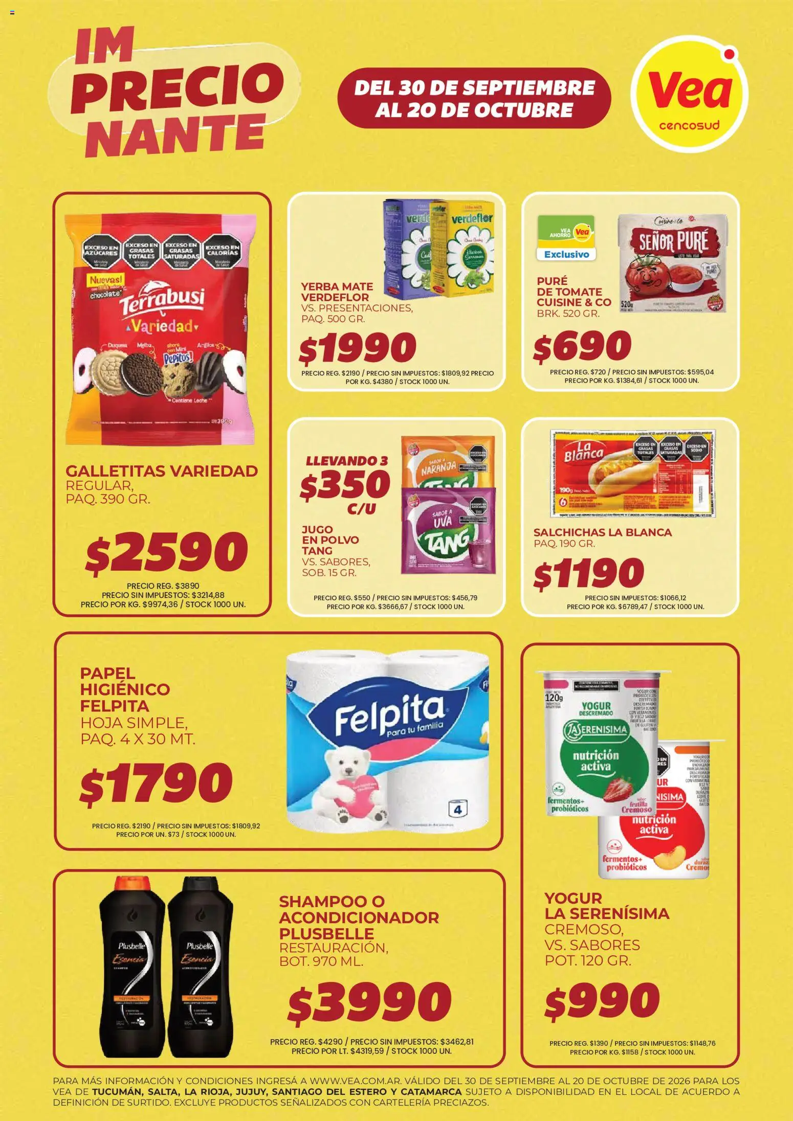Vista previa del folleto de la tienda Vea válido desde el 30/09/2026 - Mate, Yerba, Shampoo, Galletitas, Frutilla, Leche, Acondicionador, Polvo