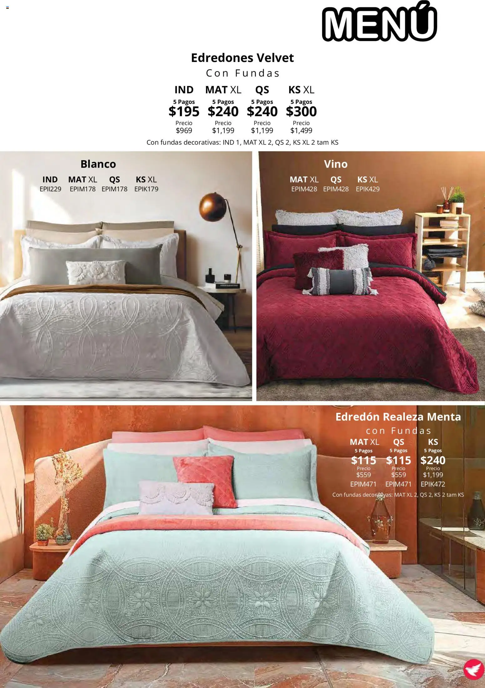 Vista previa las ofertas de la tienda Colchas Concord - Colchas Concord catálogo desde el 15/10/2026 