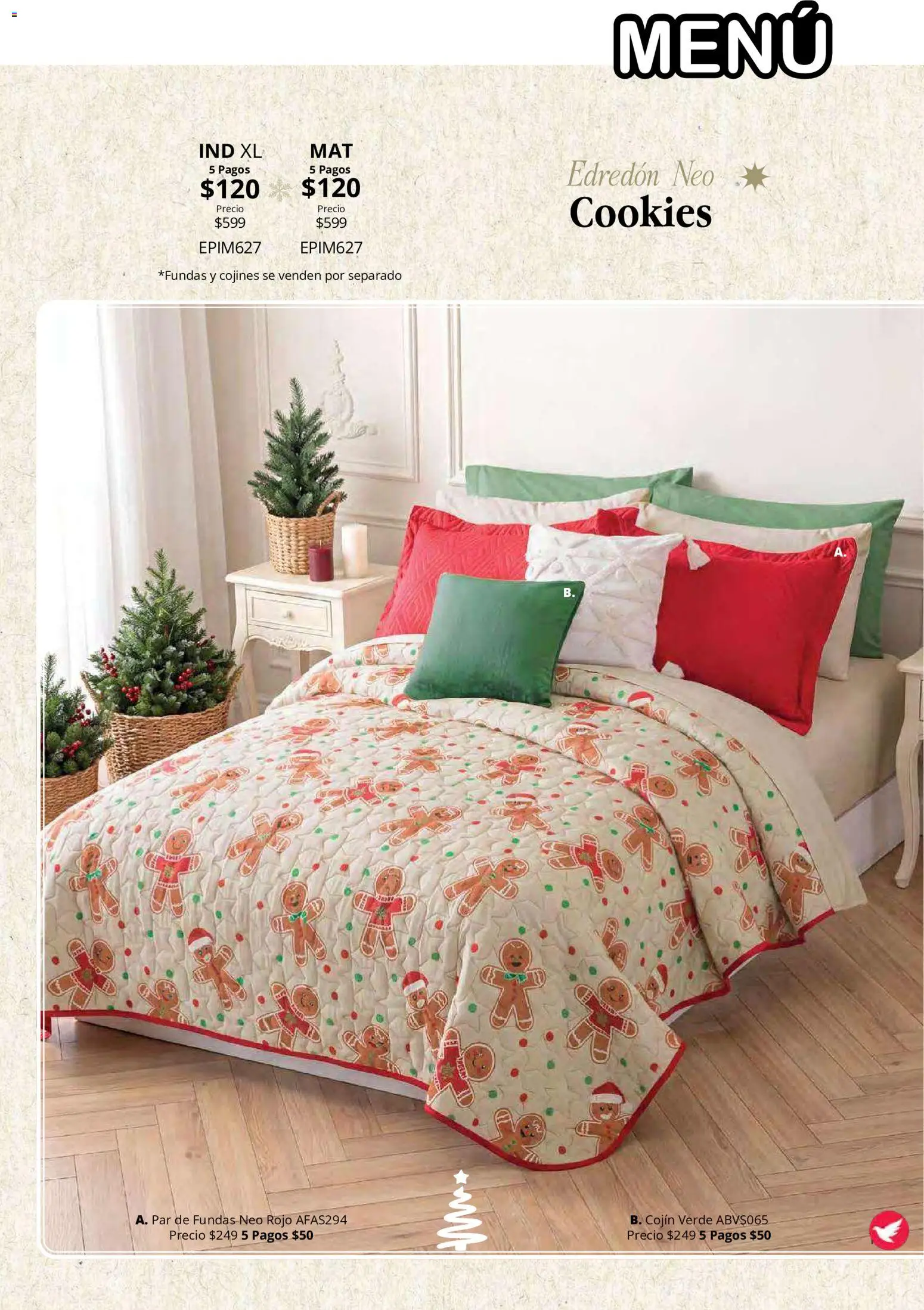 Vista previa las ofertas de la tienda Colchas Concord - Colchas Concord catálogo Colección Navideña desde el 01/08/2026 - Juego, Dulce, Funda