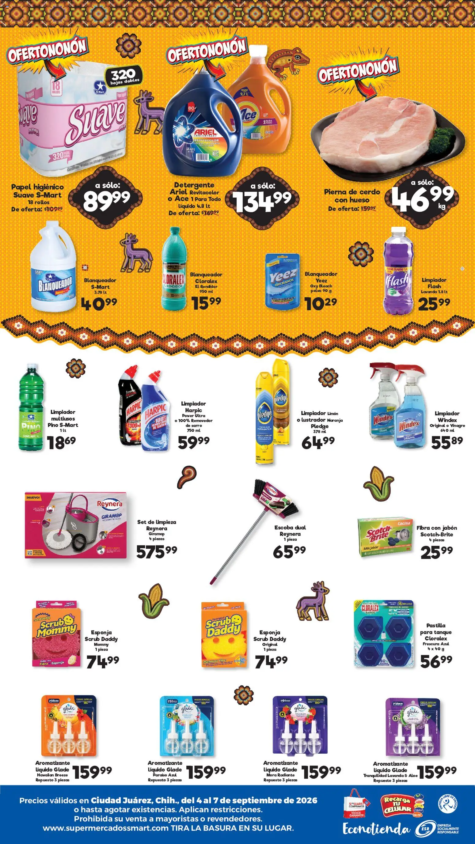 Vista previa las ofertas de la tienda S-Mart - S-Mart folleto Ofertas de feria Ciudad Juárez desde el 04/09/2026 