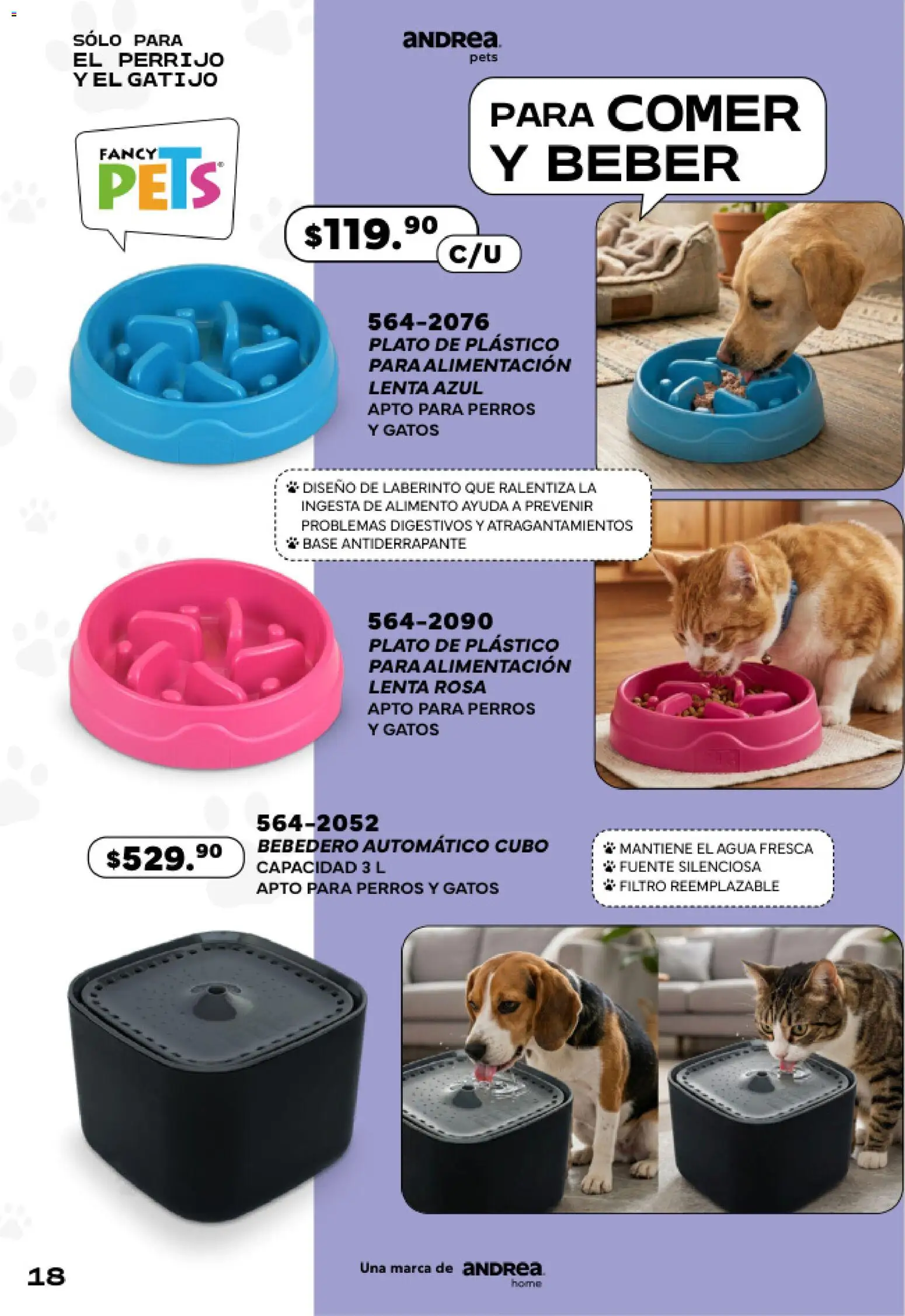 Vista previa las ofertas de la tienda Andrea - Andrea catálogo Pets desde el 24/05/2026 - Agua, Fuente