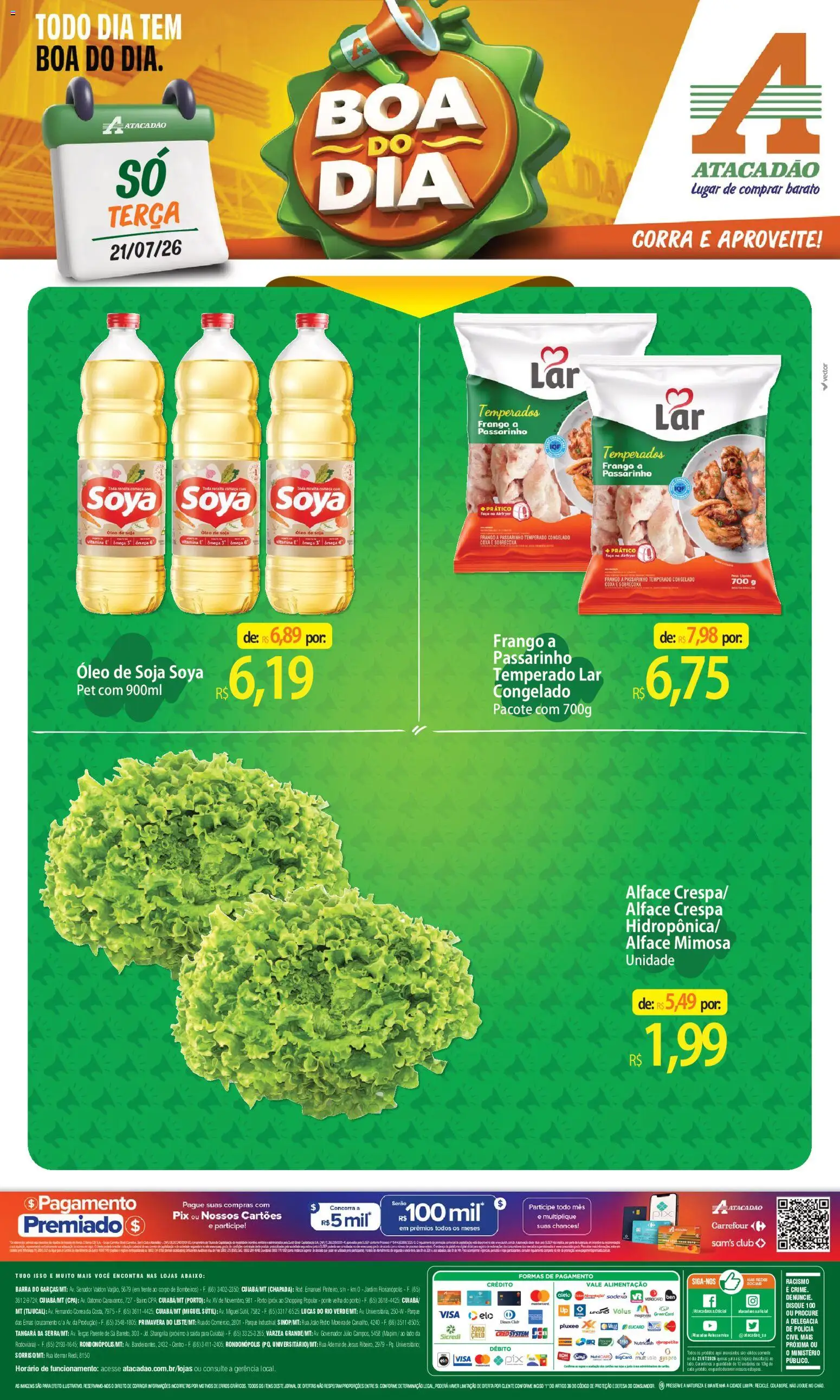 Pré-Visualização do folheto "Atacadão ofertas - MT" da loja Atacadão válido a partir de 21/07/2026